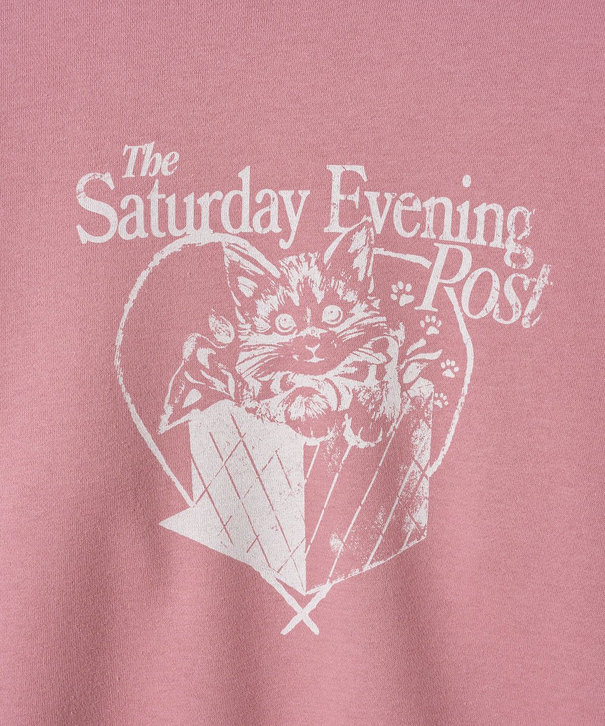 더 새터데이 이브닝 포스트(THE SATURDAY EVENING POST) Cat Gift Graphic Sweat Shirt Pink