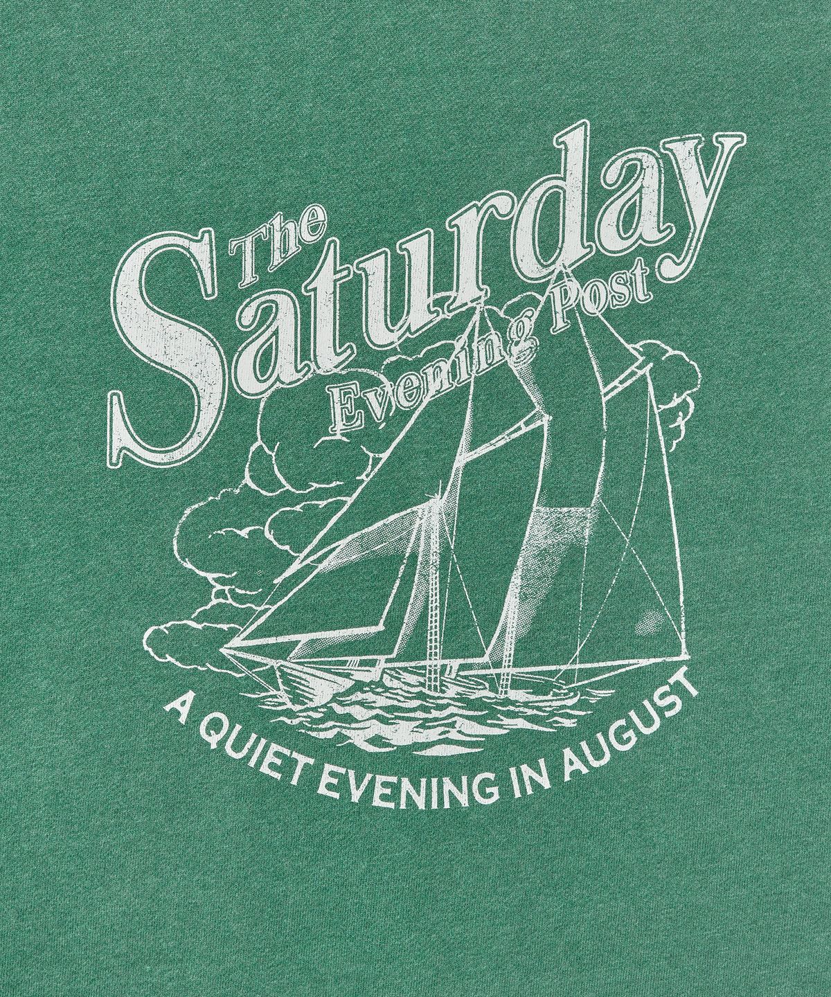 더 새터데이 이브닝 포스트(THE SATURDAY EVENING POST) Yacht Graphic Pigment Sweat Shirt Green
