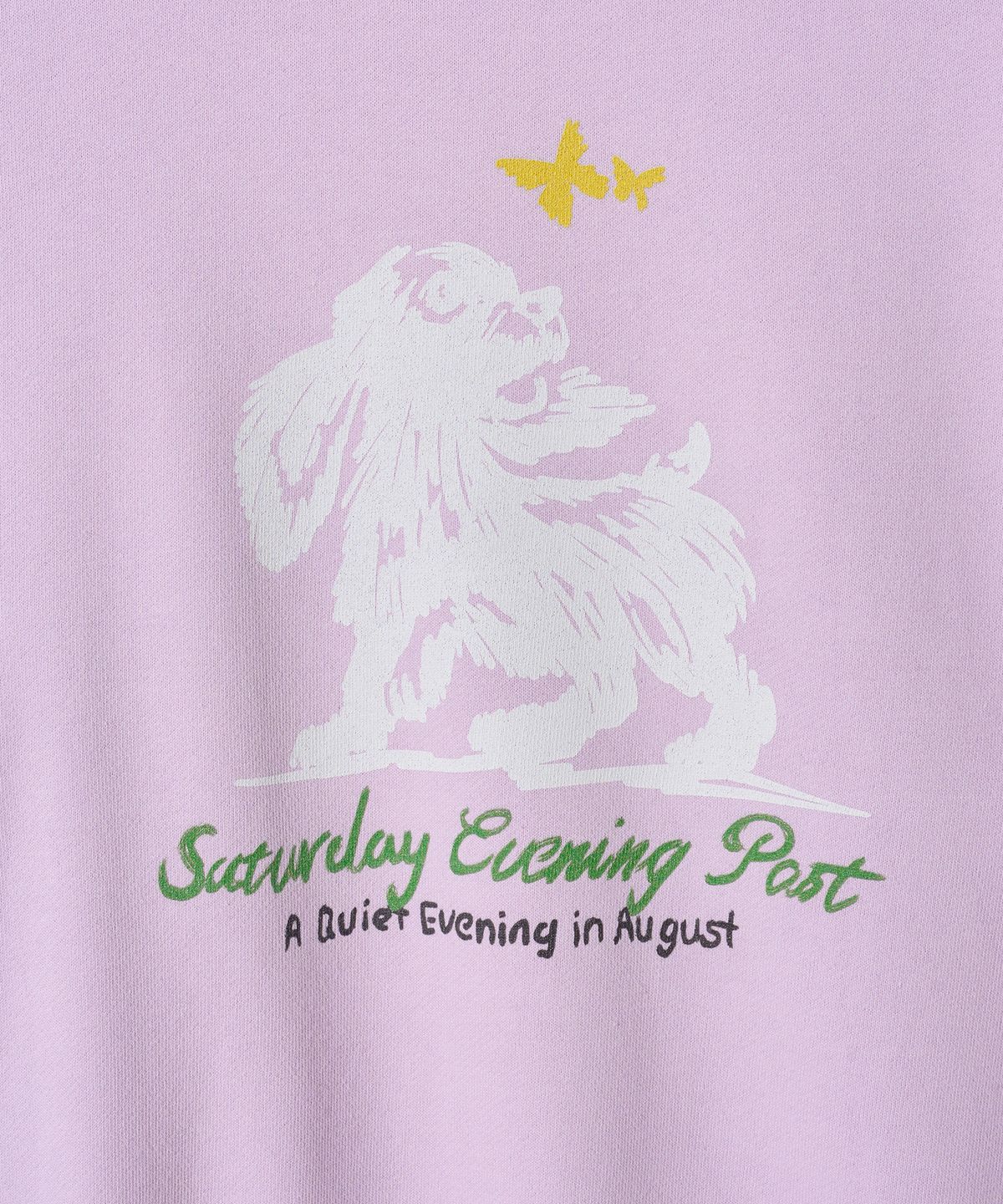 더 새터데이 이브닝 포스트(THE SATURDAY EVENING POST) Puppy Graphic Sweat Shirt Lavender