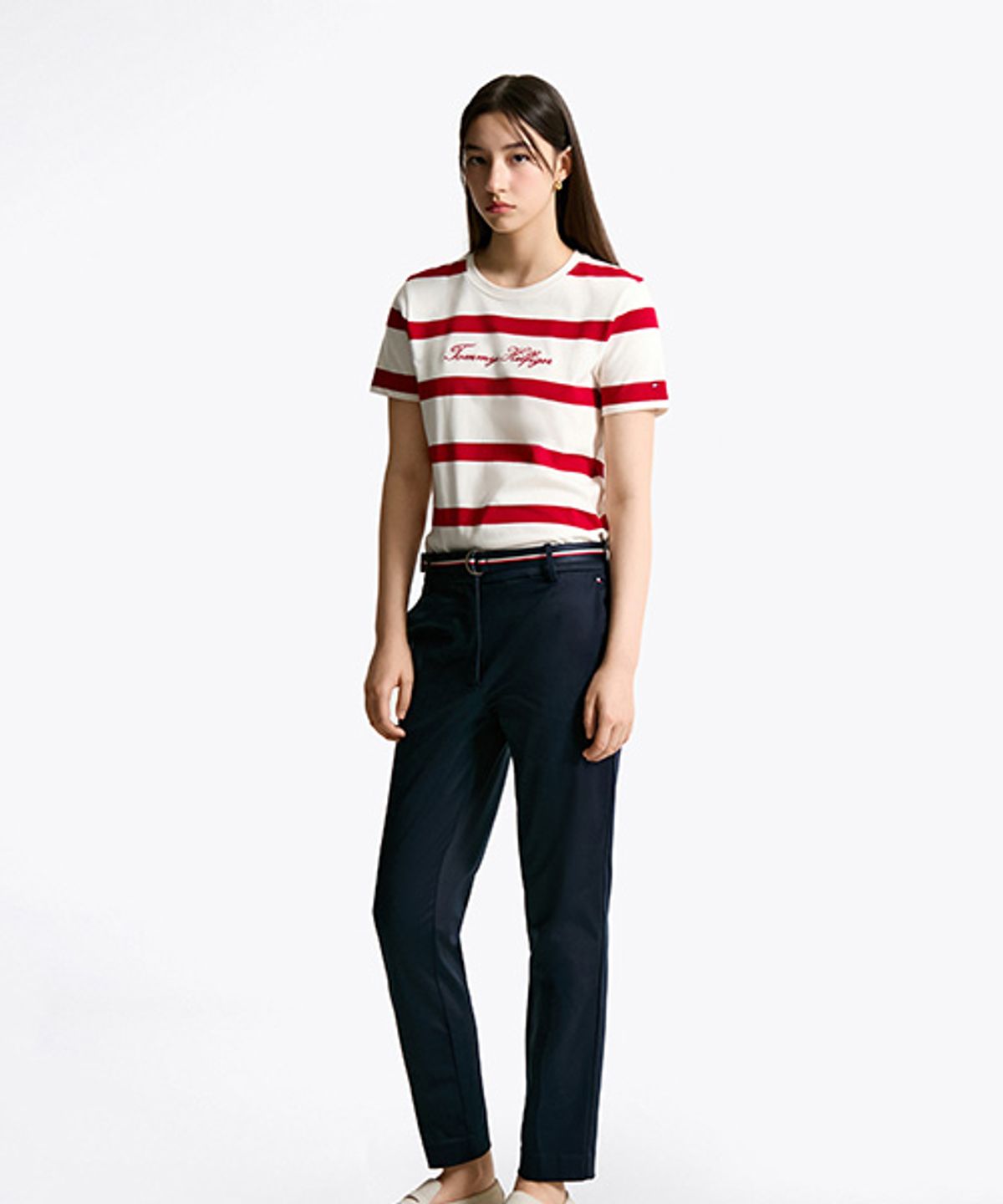 타미힐피거(TOMMY HILFIGER) 슬림 앵클 팬츠 (T22F6WPC011WT2C1G)