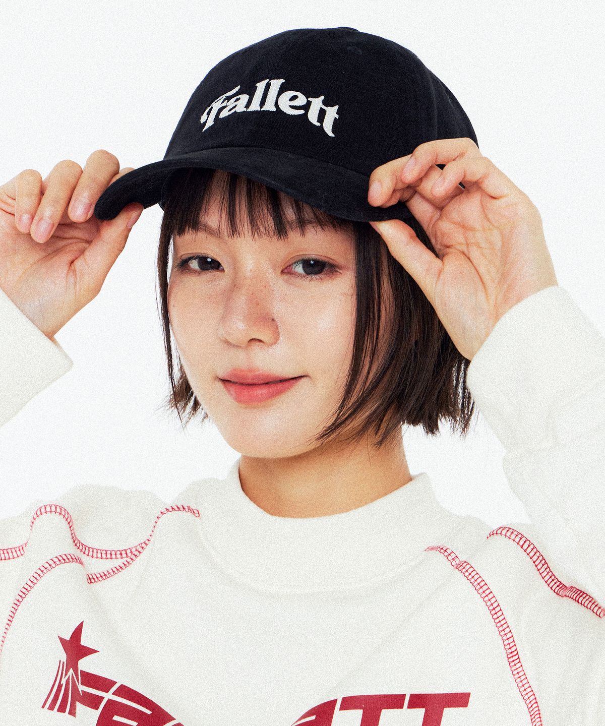 팔렛(FALLETT) 아치 로고 볼캡 블랙
