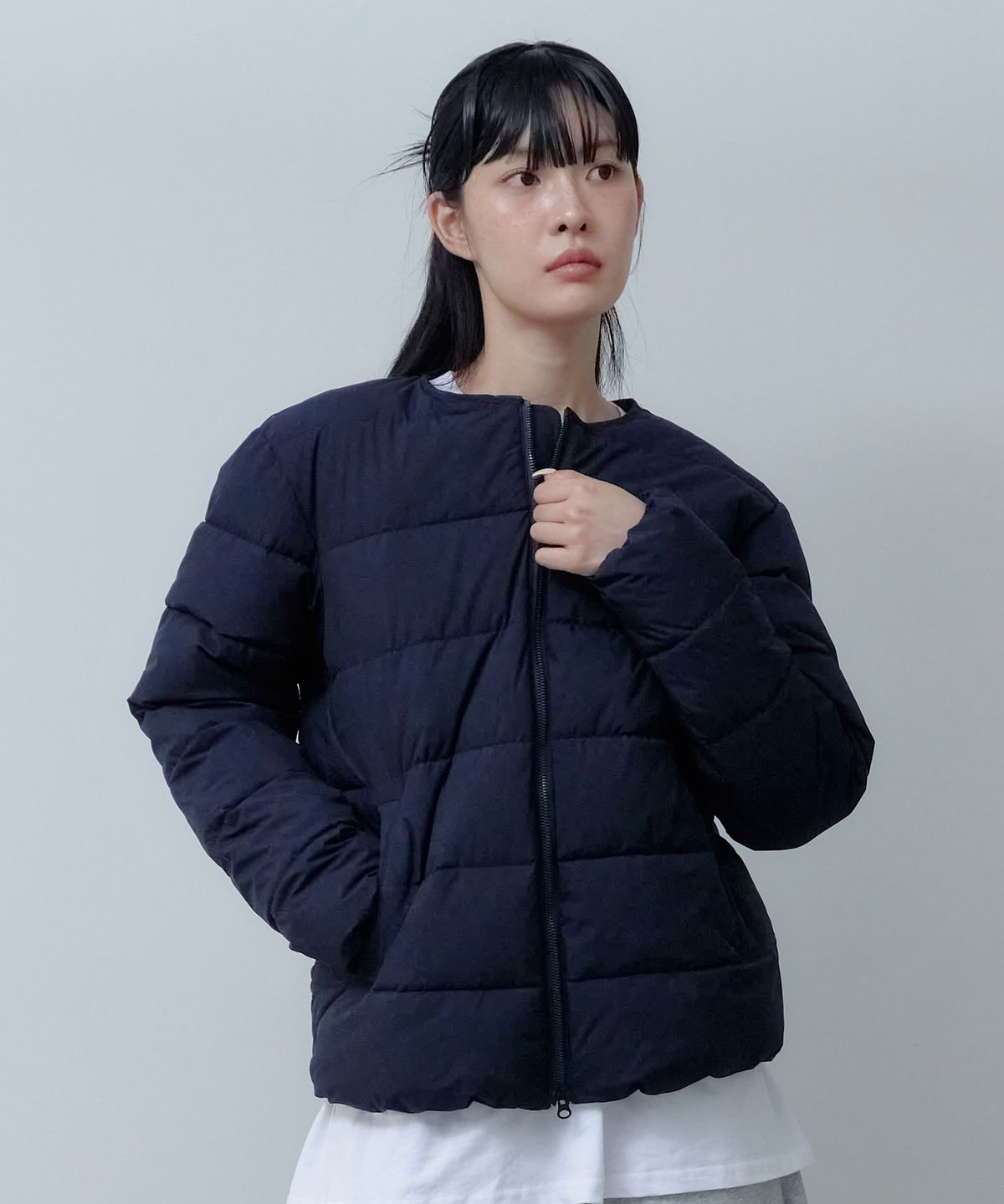 엔티비씨(NTBC) 2Way 라운드 경량 패딩 점퍼
