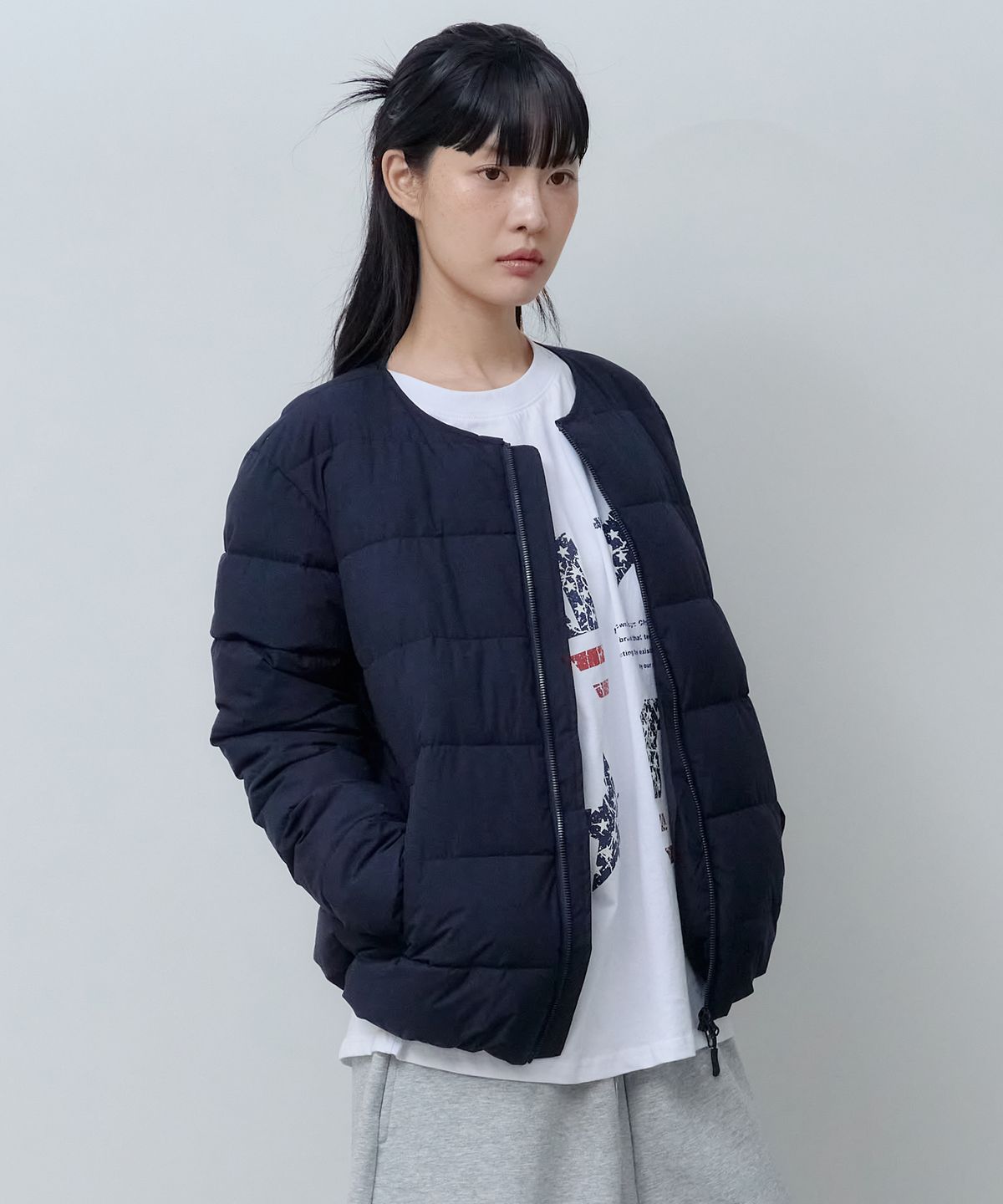 엔티비씨(NTBC) 2Way 라운드 경량 패딩 점퍼