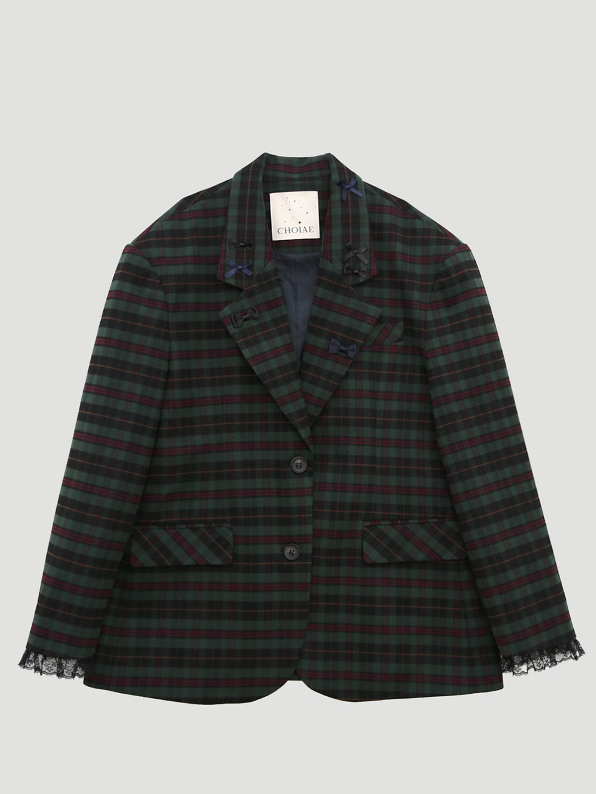 최에(CHOIAE) Check house Jacket - Green