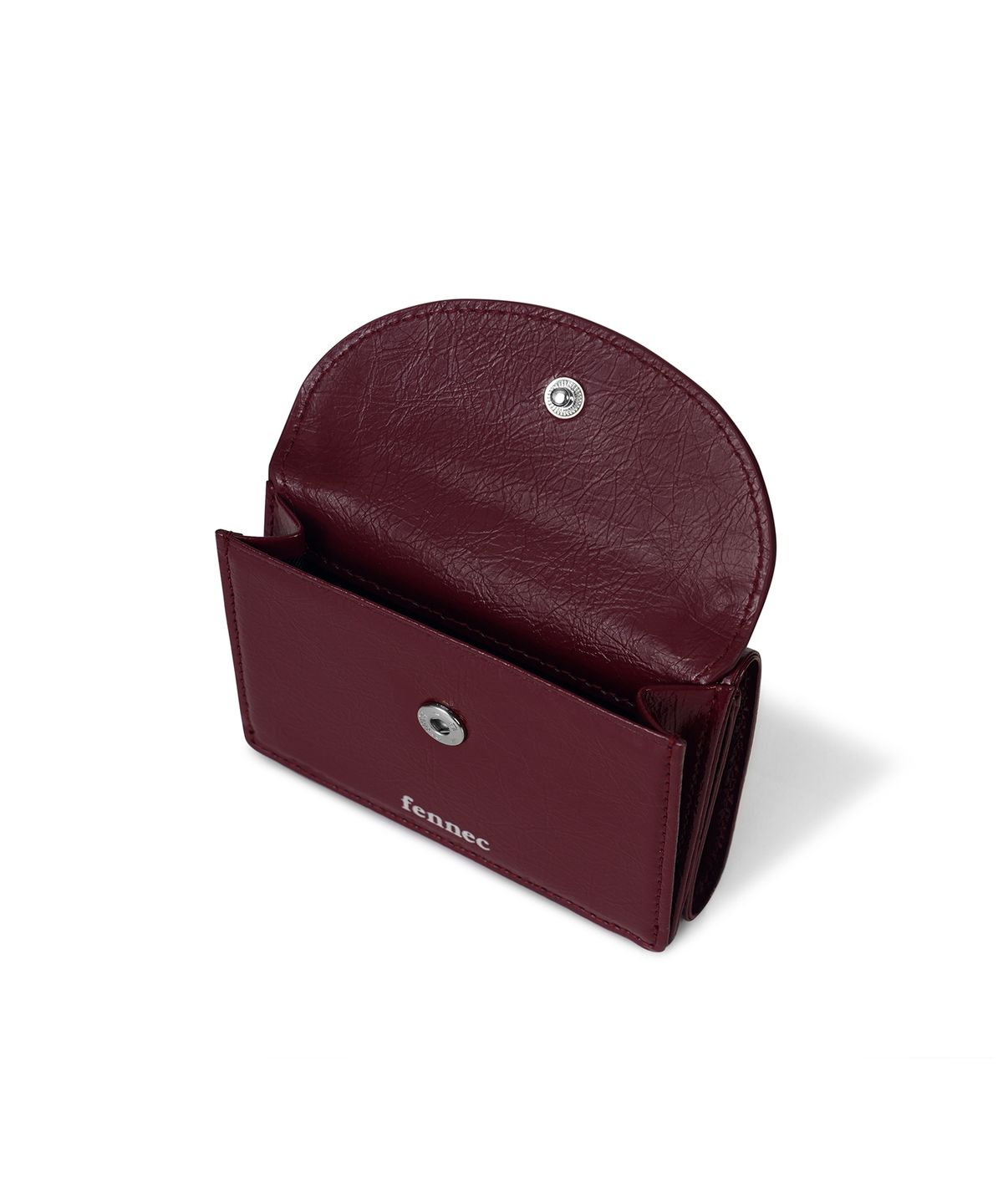 페넥(FENNEC) CRINKLE HALFMOON MINI WALLET - DEEP CHERRY