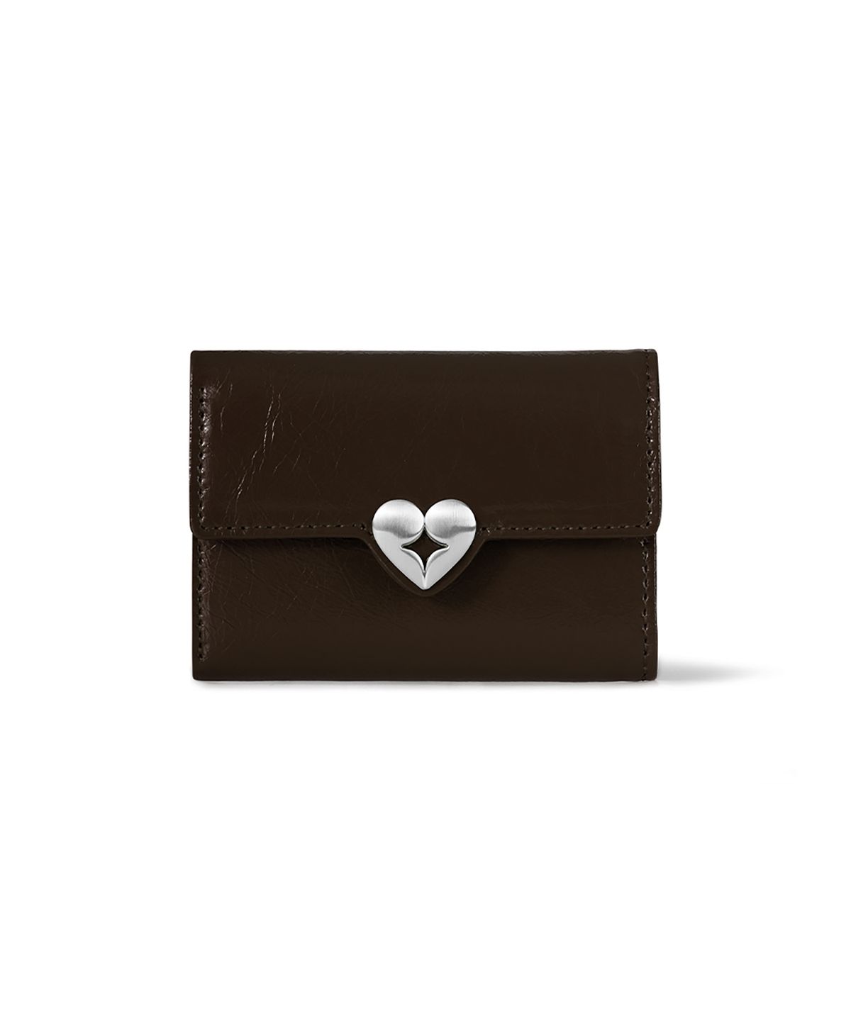 페넥(FENNEC) HEARTY FLAP WALLET - ESPRESSO