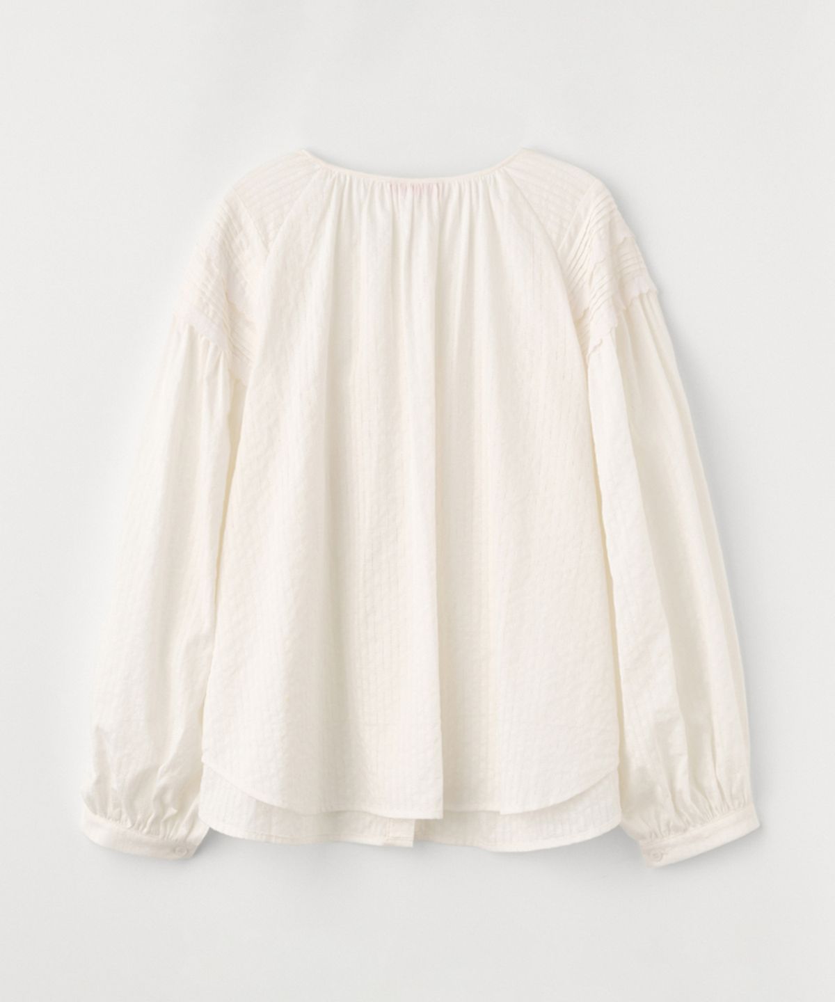 셀리테일즈(CELITAILS) COTTON LACE PIN-TUCK BLOUSE_IVORY