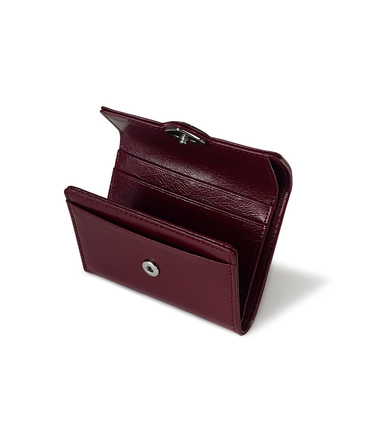 페넥(FENNEC) HEARTY FLAP WALLET - DEEP CHERRY