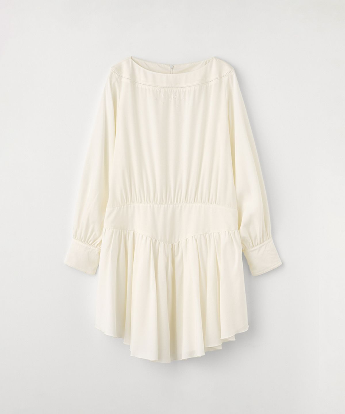 셀리테일즈(CELITAILS) ASYMMETRIC GATHERED DRESS_WHITE