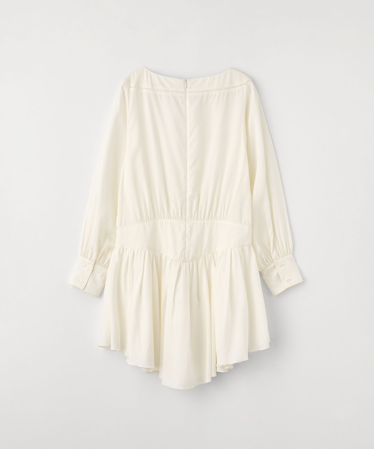 셀리테일즈(CELITAILS) ASYMMETRIC GATHERED DRESS_WHITE
