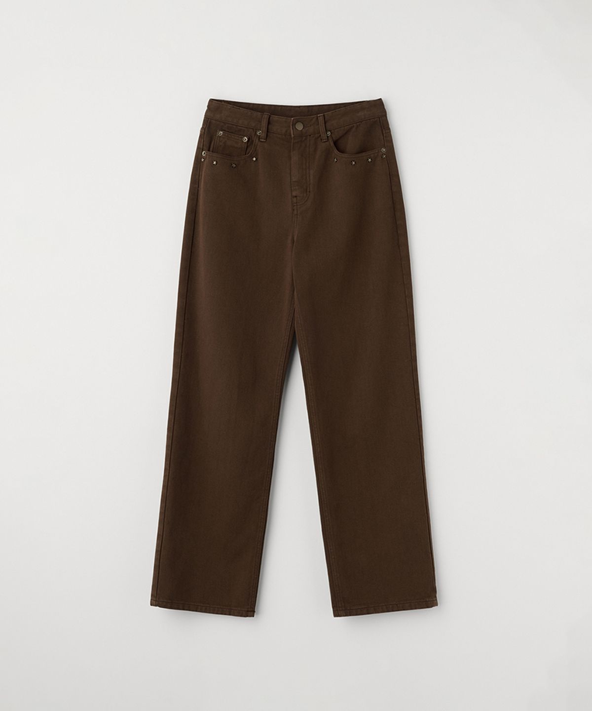 셀리테일즈(CELITAILS) STAR STUD DENIM PANTS_BROWN