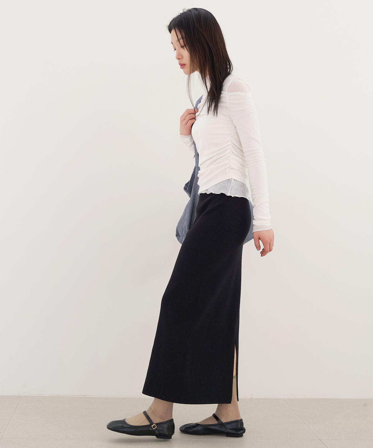 줄리아페페(JULIAPEPE) Maxi Knit Skirt (2color)