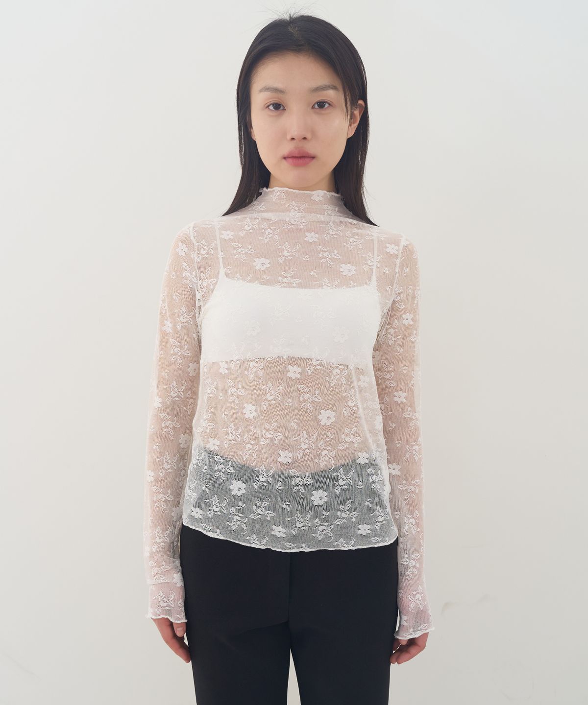 줄리아페페(JULIAPEPE) Flower Pattern French Pullover (2 Colors)