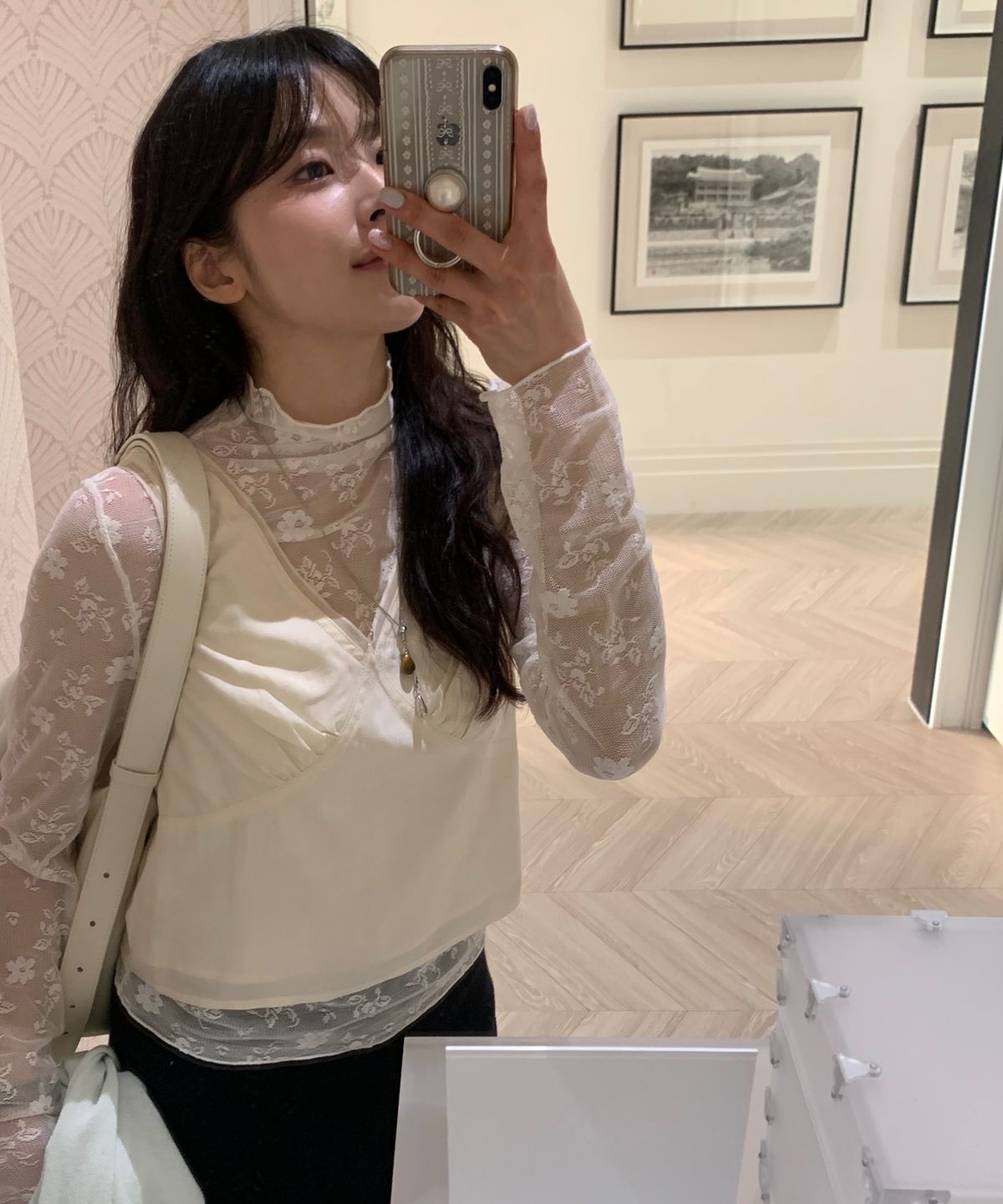 줄리아페페(JULIAPEPE) Flower Pattern French Pullover (2 Colors)