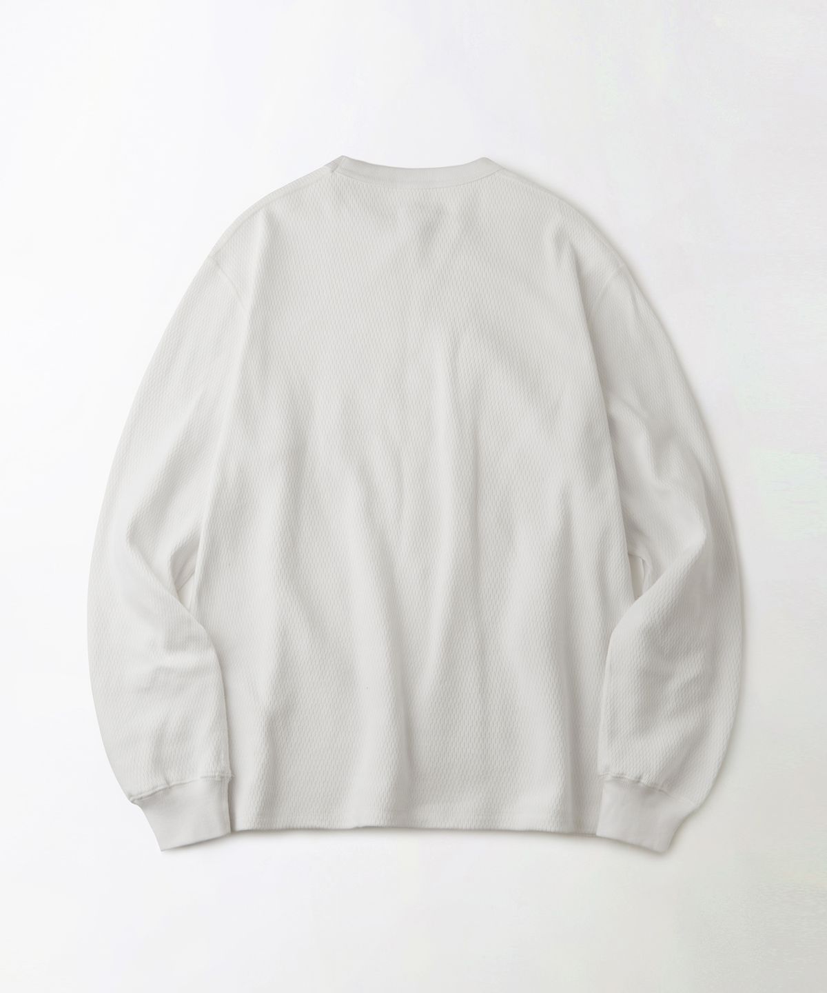 아웃스탠딩(OUTSTANDING) THERMAL LONG SLEEVE TEE_OFF WHITE