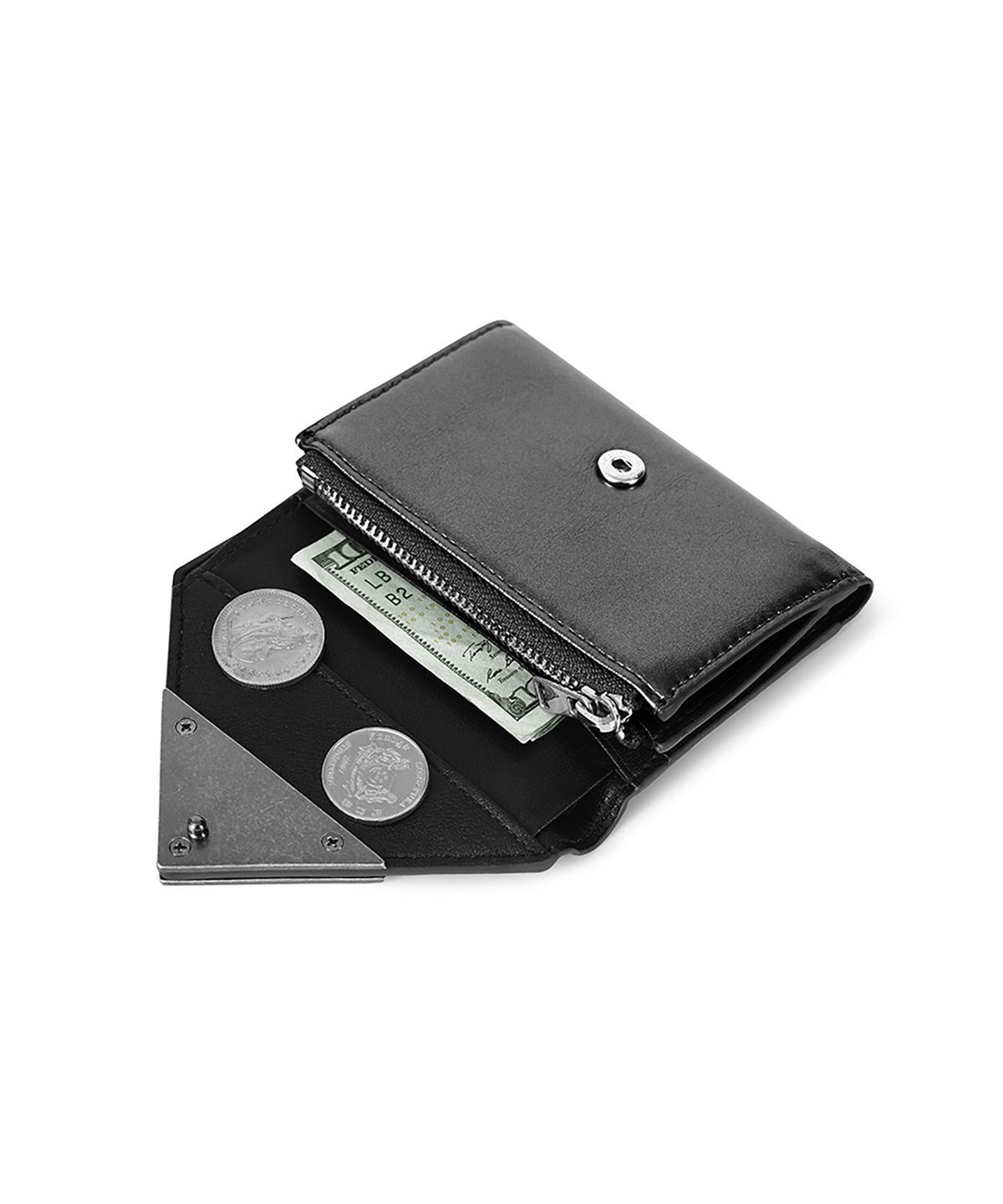페넥(FENNEC) MATT TRIANGLE WALLET - METAL GREY