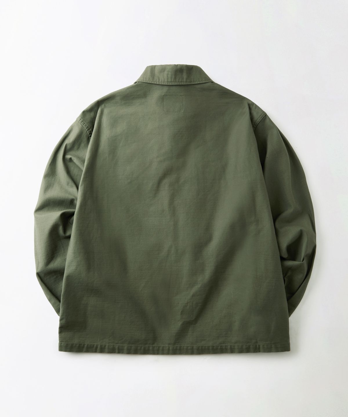아웃스탠딩(OUTSTANDING) P-56 BACK SATIN JACKET_OLIVE GREEN