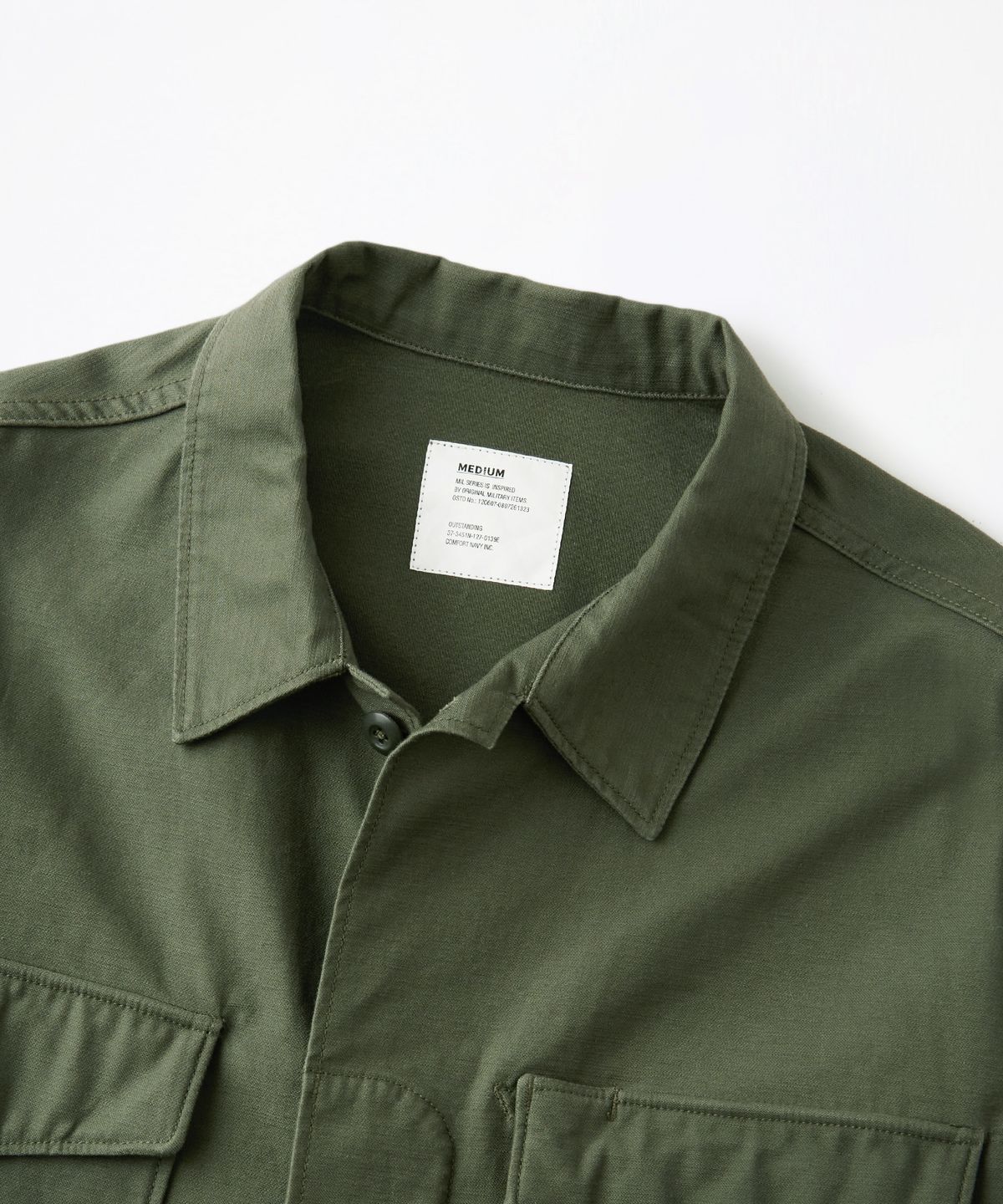 아웃스탠딩(OUTSTANDING) P-56 BACK SATIN JACKET_OLIVE GREEN