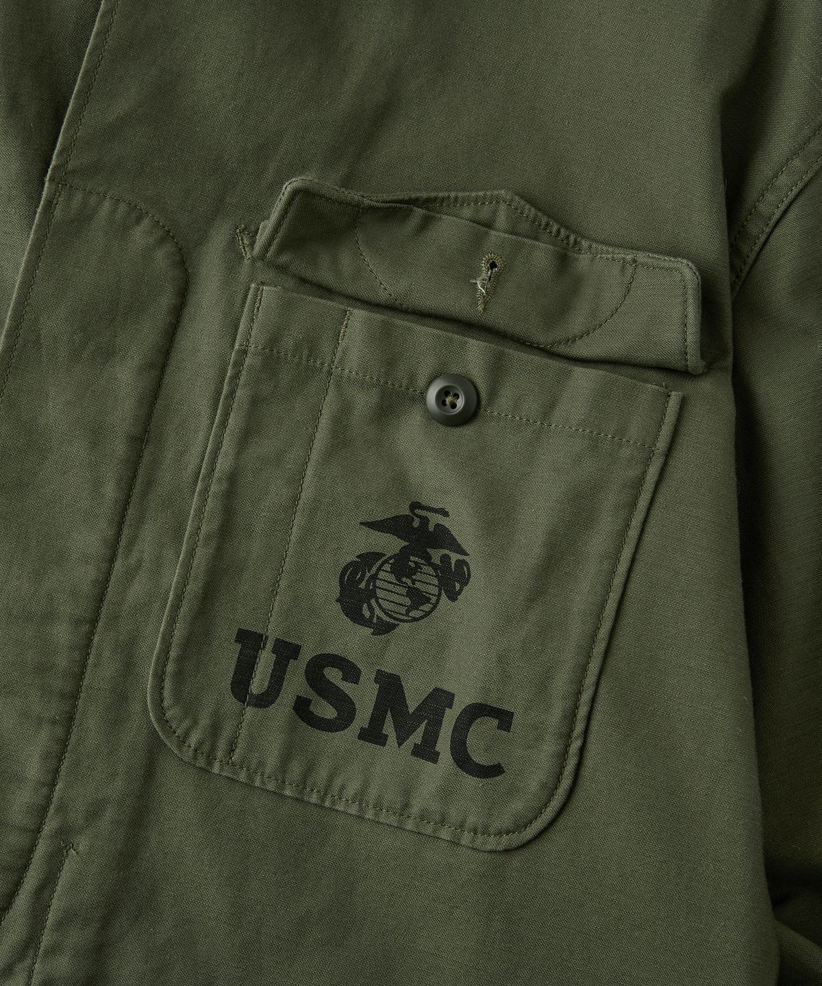 아웃스탠딩(OUTSTANDING) P-56 BACK SATIN JACKET_OLIVE GREEN