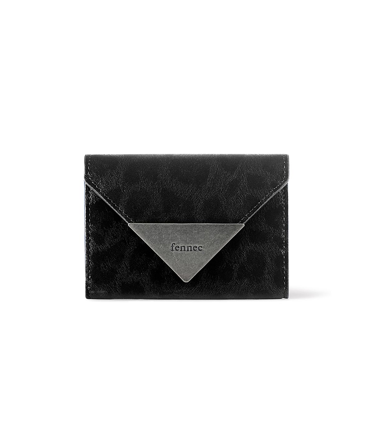 페넥(FENNEC) MATT TRIANGLE WALLET - LEOPARD BLACK