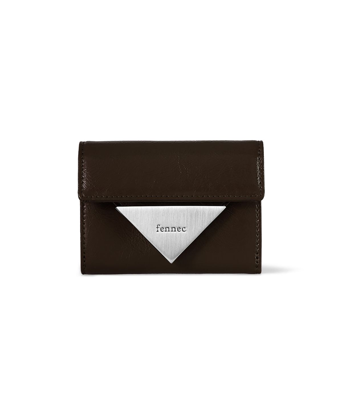 페넥(FENNEC) CRINKLE TRIANGLE DOCO WALLET - ESPRESSO