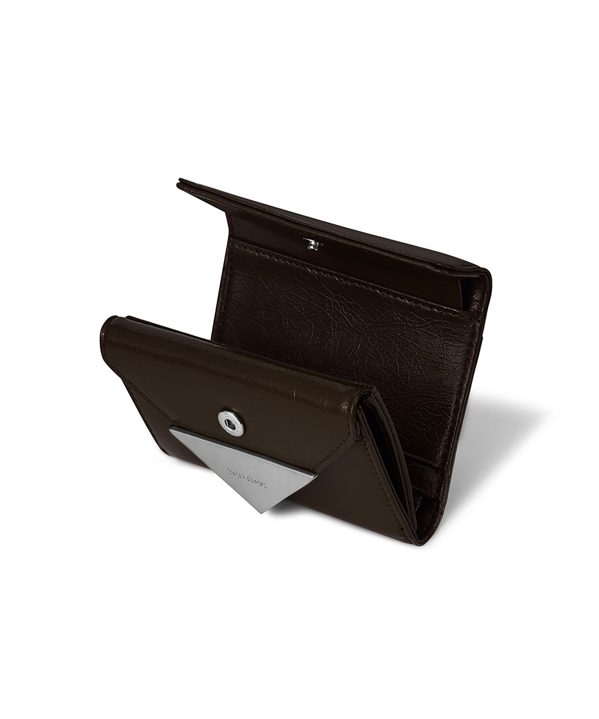 페넥(FENNEC) CRINKLE TRIANGLE DOCO WALLET - ESPRESSO