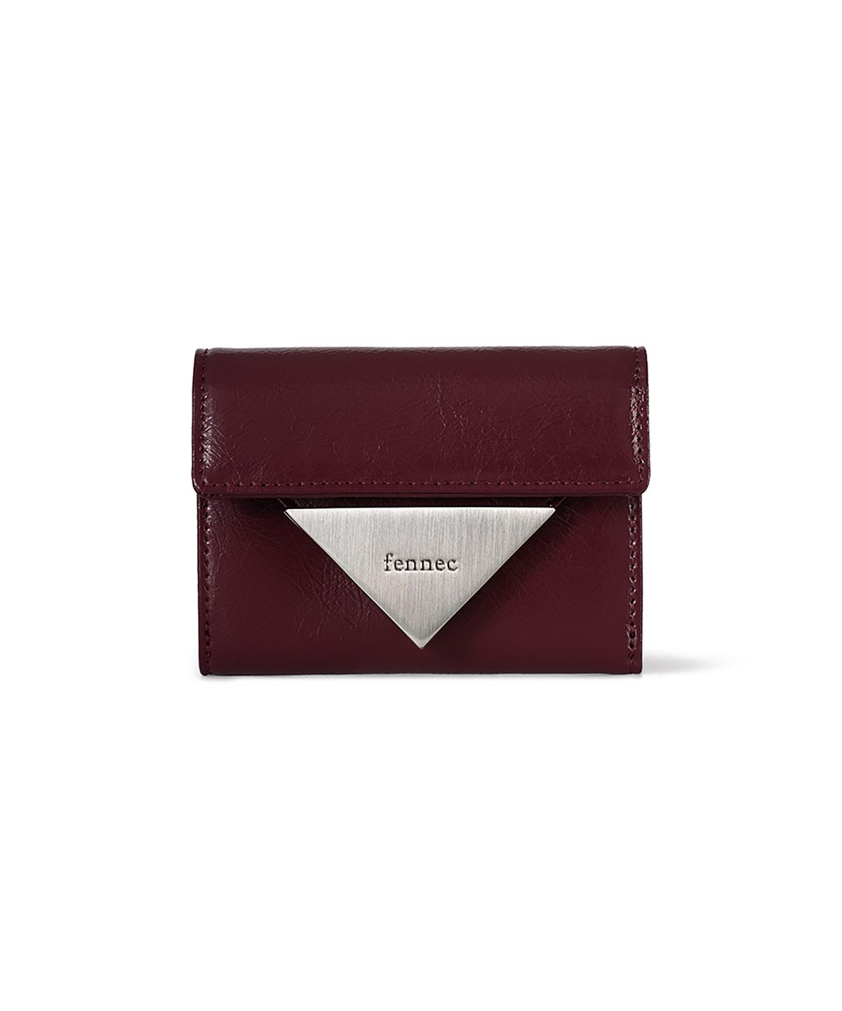 페넥(FENNEC) CRINKLE TRIANGLE DOCO WALLET - DEEP CHERRY