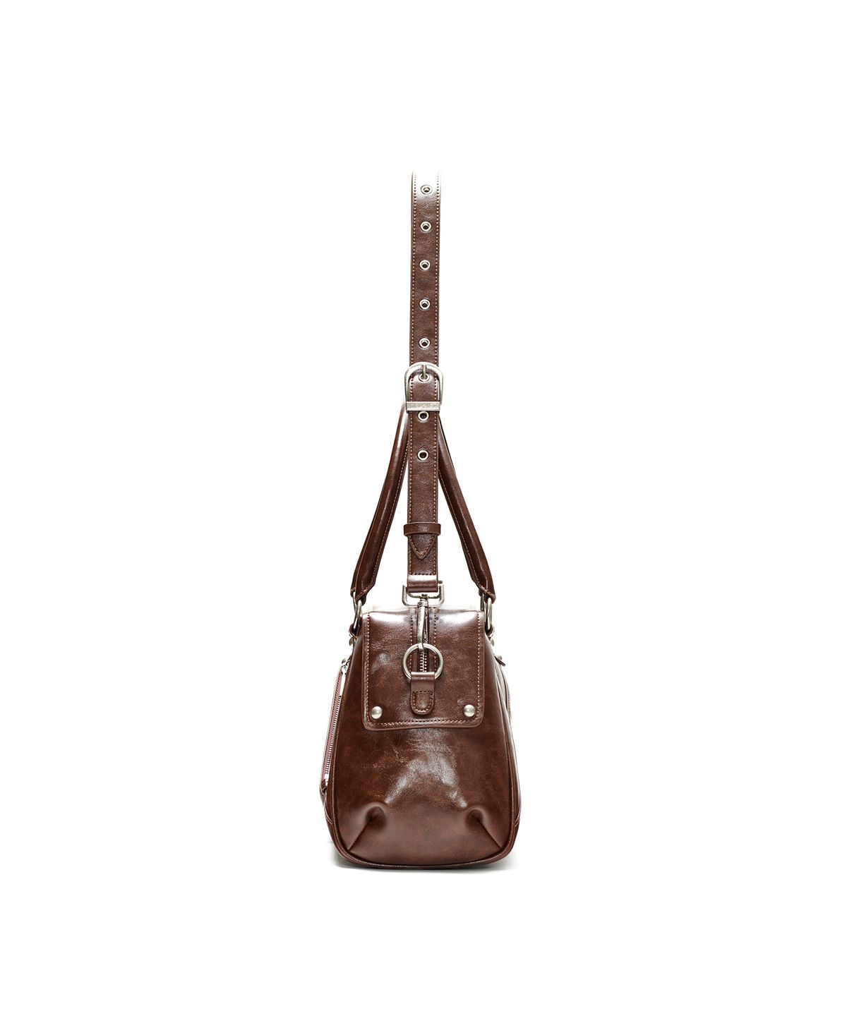 썬번프로젝트(SUNBURNPROJECT) Faux Leather M.O.S Bag, BROWN
