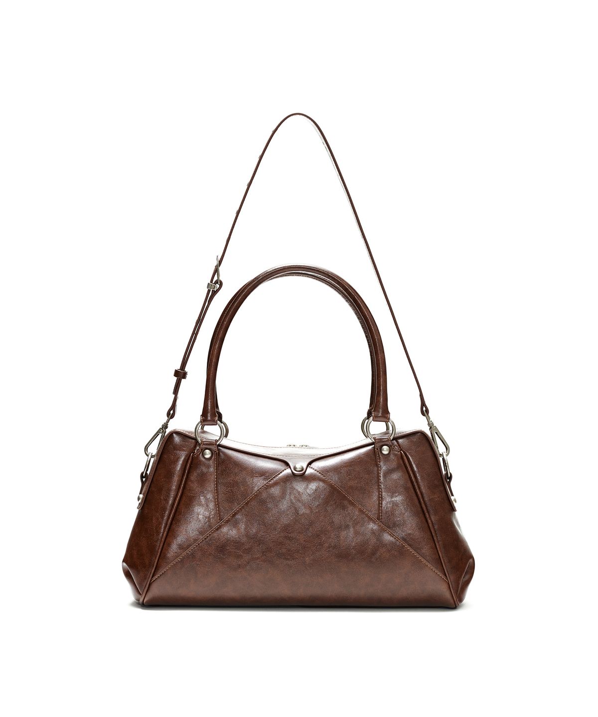 썬번프로젝트(SUNBURNPROJECT) Faux Leather M.O.S Bag, BROWN