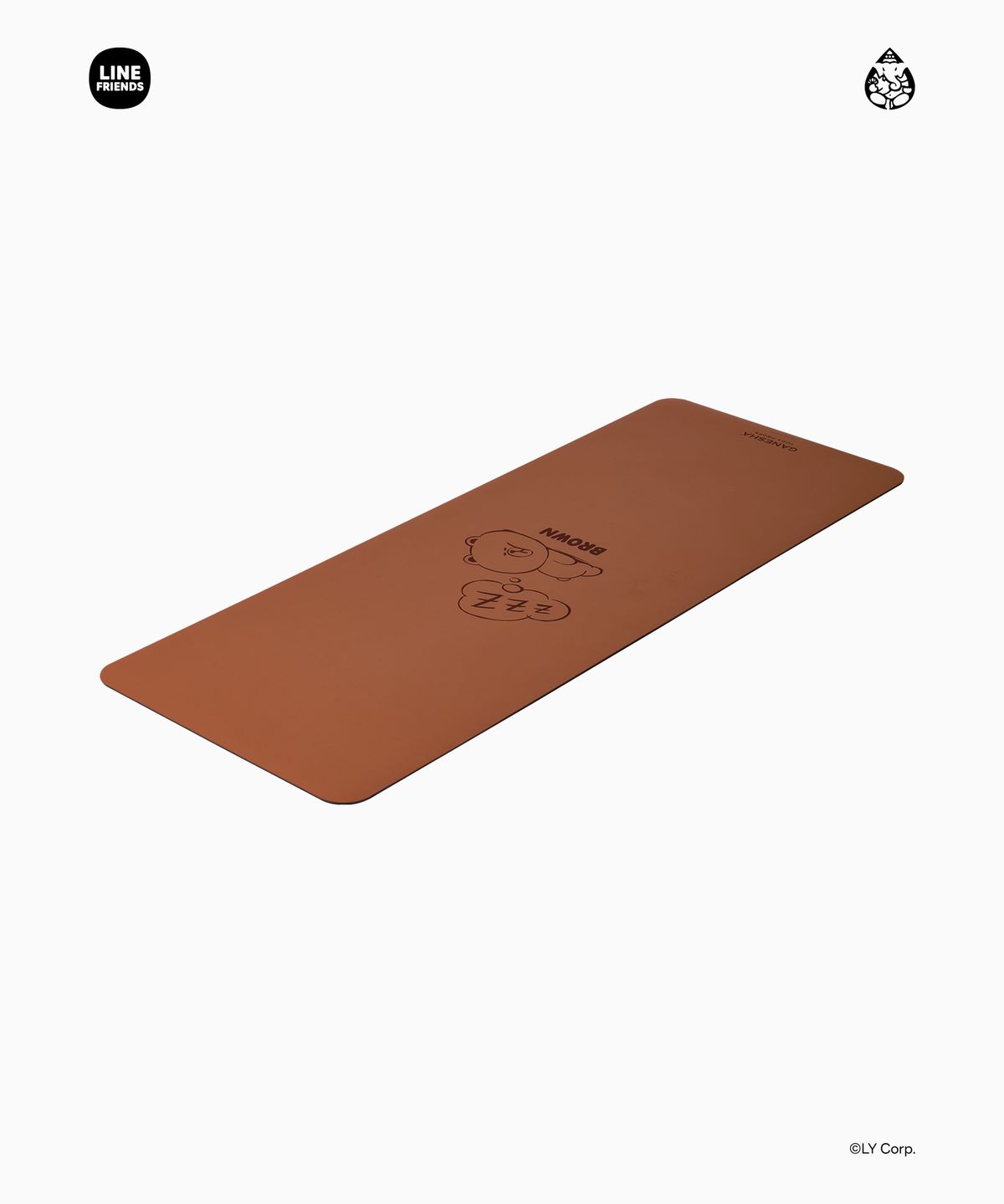 가네샤 요가 프랍스(GANESHA YOGA PROPS) 가네샤 요가매트 라인프렌즈 에디션 브라운 6mm