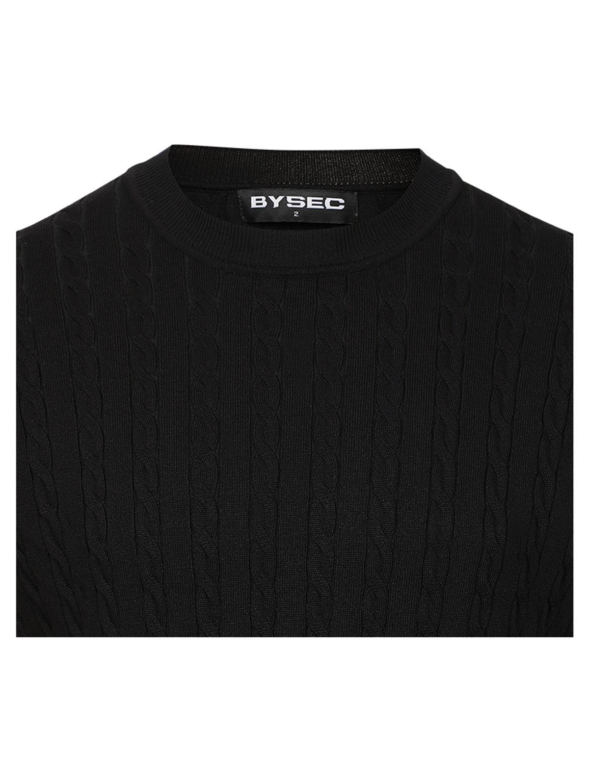 바이젝(BYSEC) 프리미엄 피셔맨 무지 머슬핏 니트_2Color