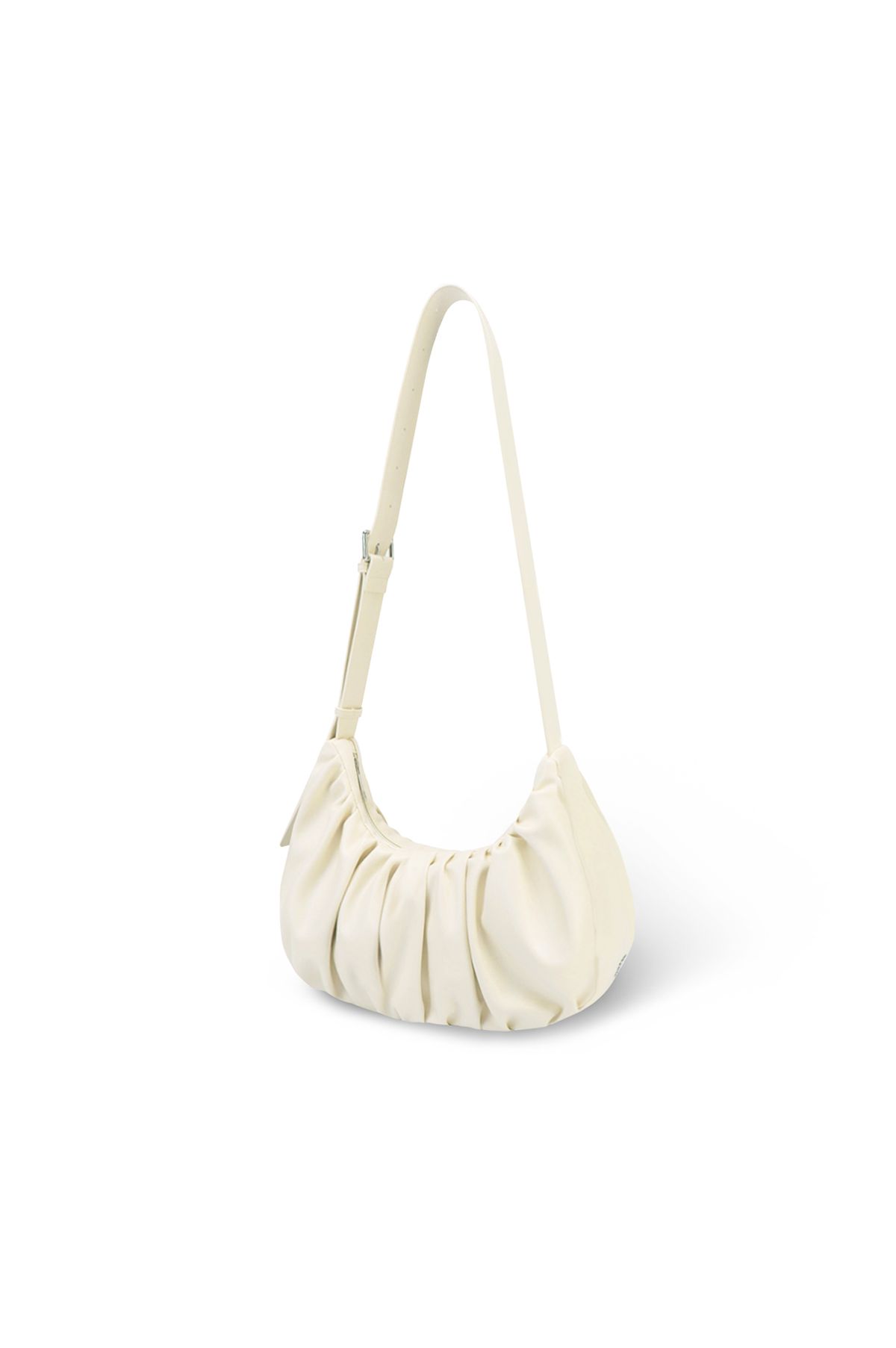 굿토드즈(GOODTOTES) Leather Croissant 2way Cross Bag - Cream