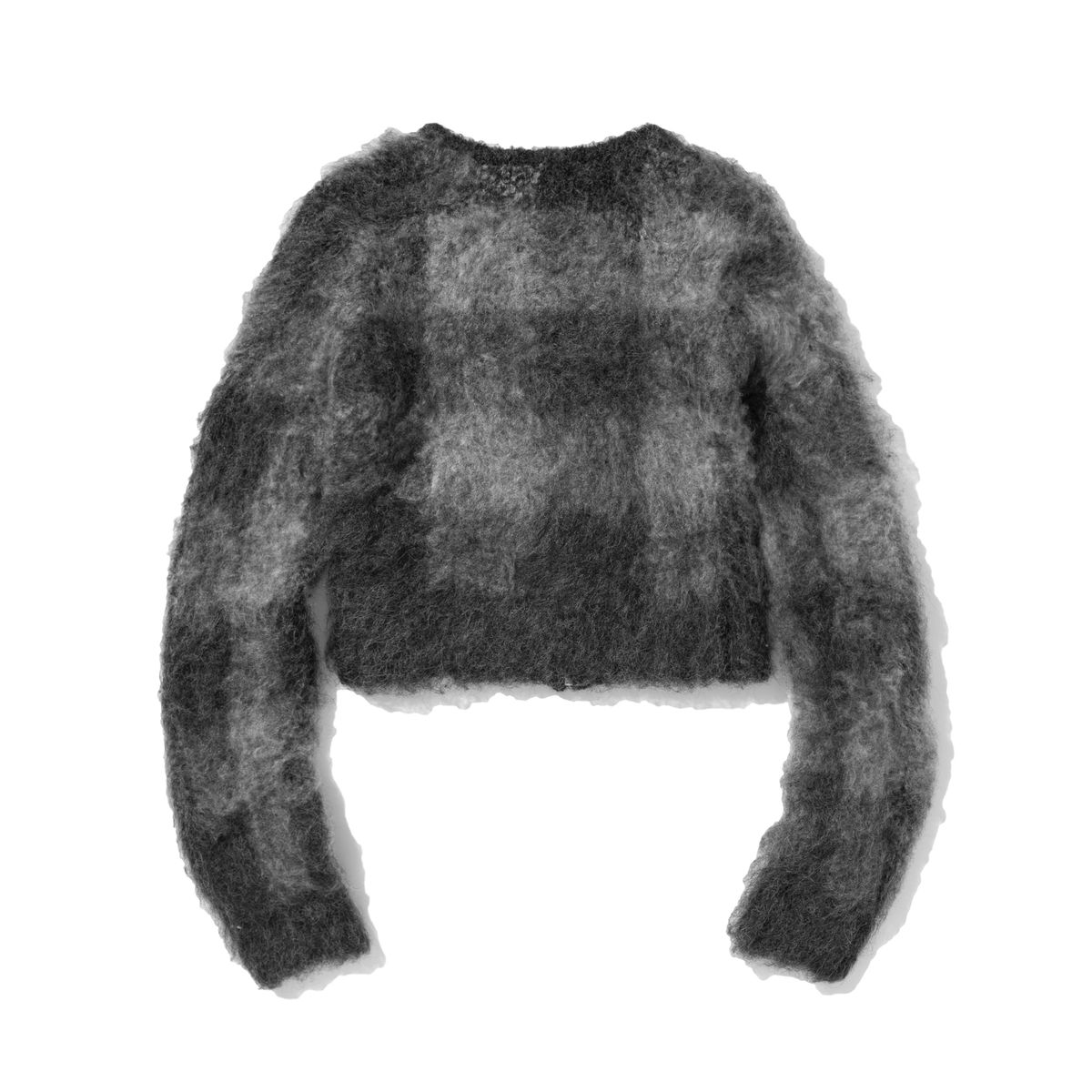 엑스트라오디너리(EXTRAORDINARY) W BLOCK CHECK ZIP UP CARDIGAN CHARCOAL