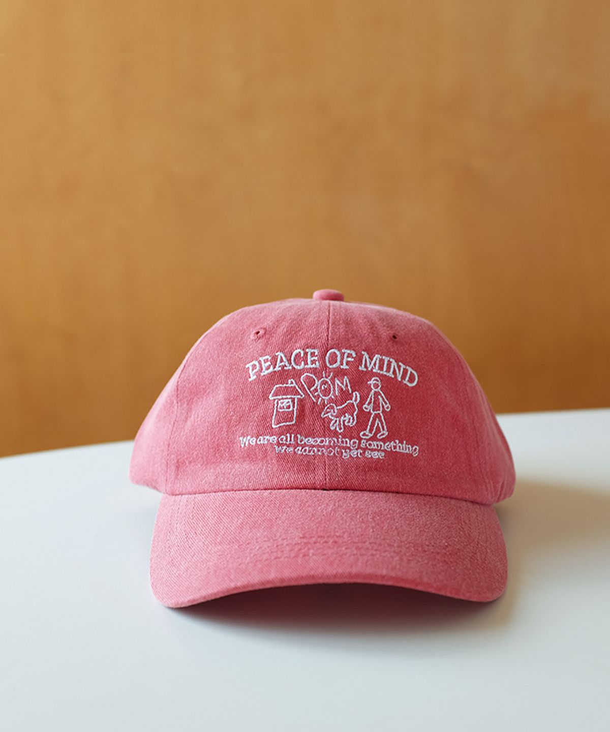 벌룬프렌즈(BALLOON FRIENDS) Peace Of Mind 피그먼트 볼캡 레드