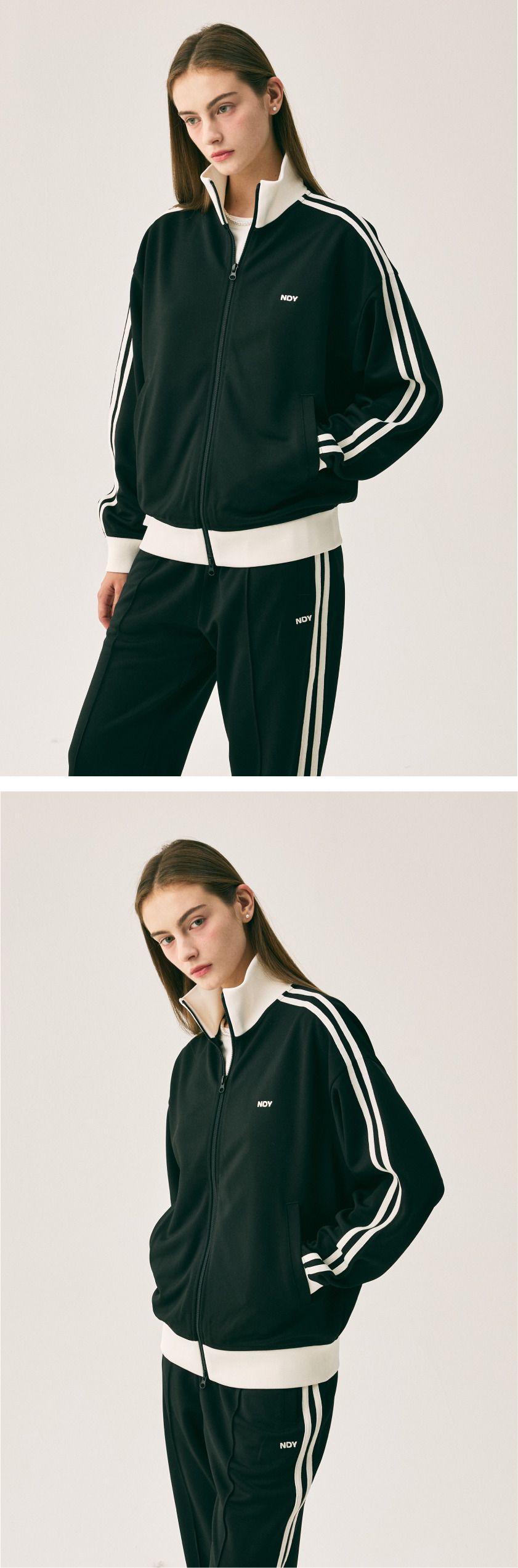 MUSINSA | NDY (nerdy)[celeb worn] Classic NY Track Set Black