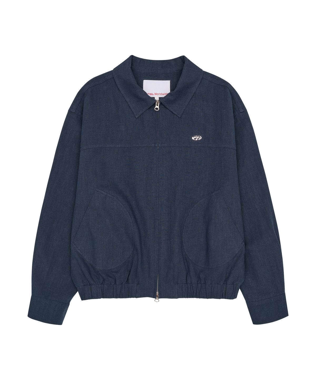 아메스 월드와이드(AMES-WORLDWIDE) LINEN BOMBER JACKET NAVY