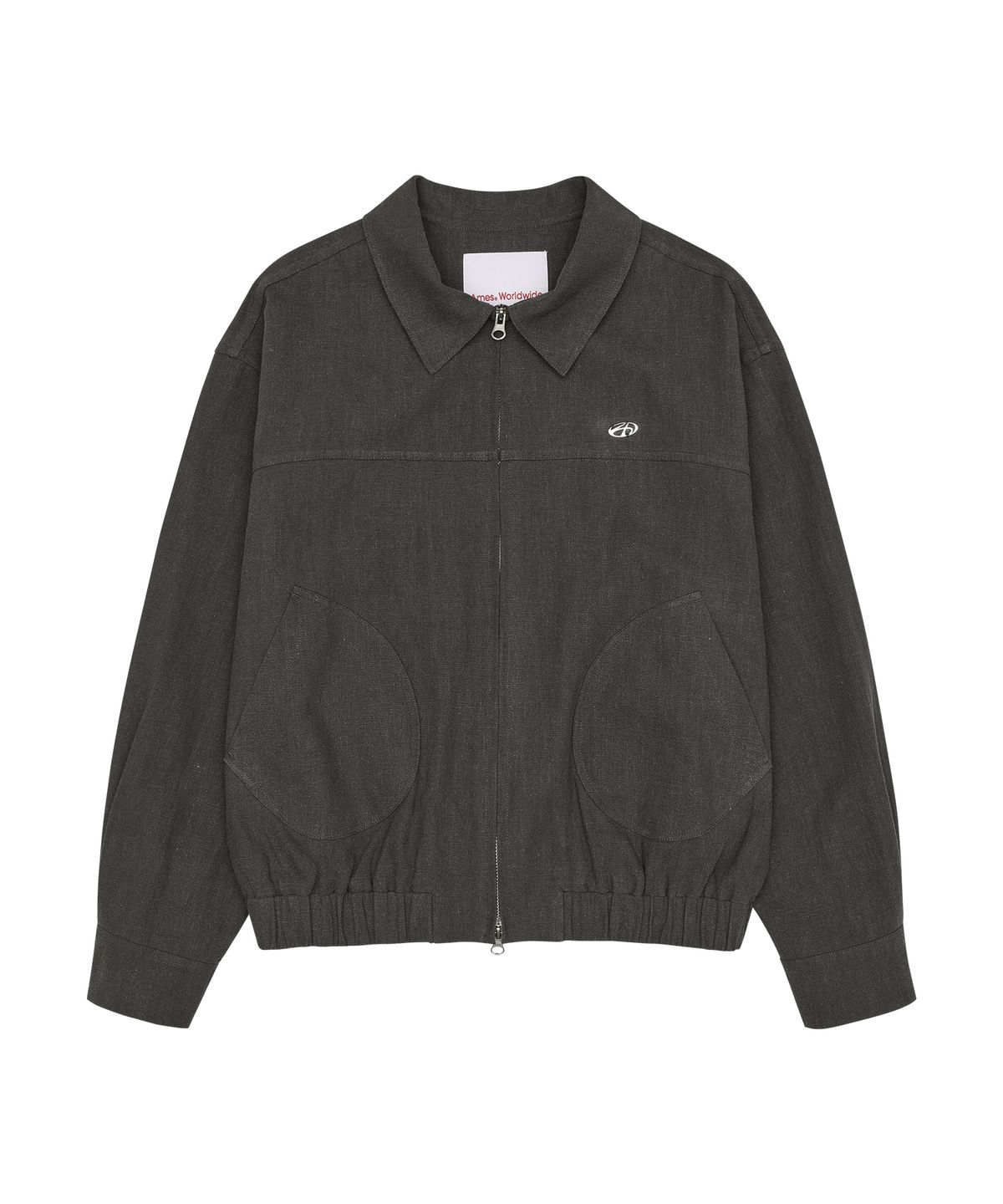 아메스 월드와이드(AMES-WORLDWIDE) LINEN BOMBER JACKET CHARCOAL
