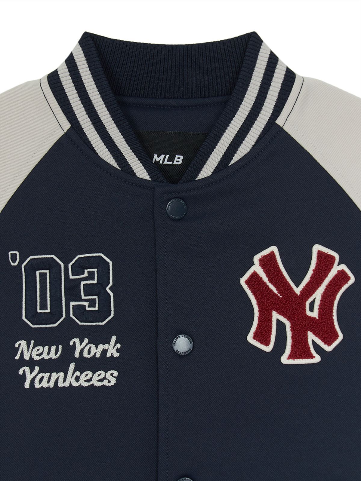 엠엘비 키즈(MLB KIDS) 스트릿 바시티 래글런 패딩점퍼 NY (D.Navy)