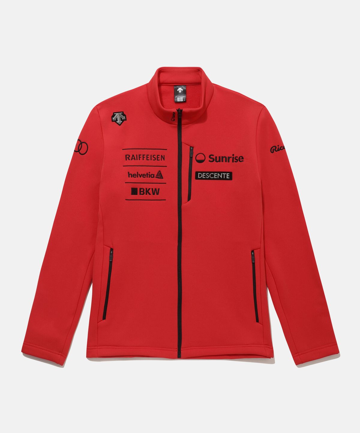 데상트(DESCENTE) 스위스 스키 기모 트레이닝 자켓 레드(SQ423SFTO1)