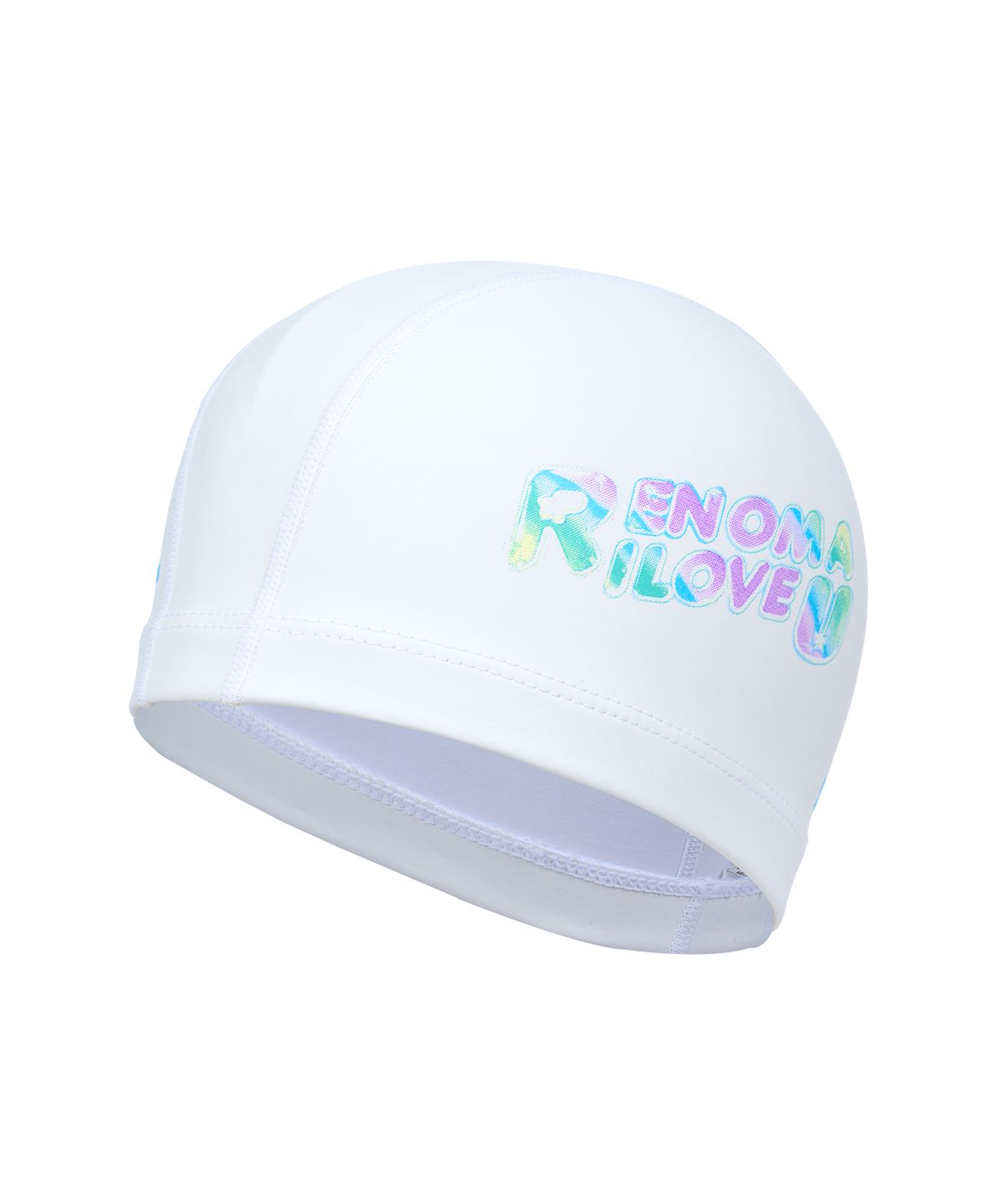 레노마수영복(RENOMASWIM) 용품 아동 파스텔 그래픽 PU 수모 화이트 RO-RC2F753-WH