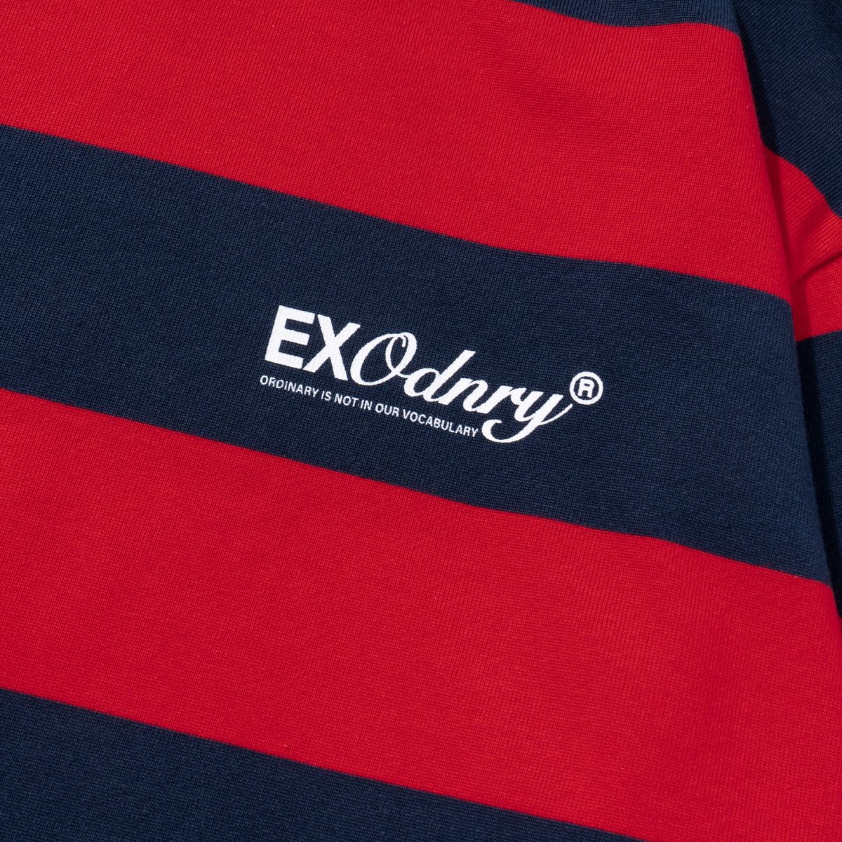 엑스트라오디너리(EXTRAORDINARY) BOLD STRIPE LS TEE RED