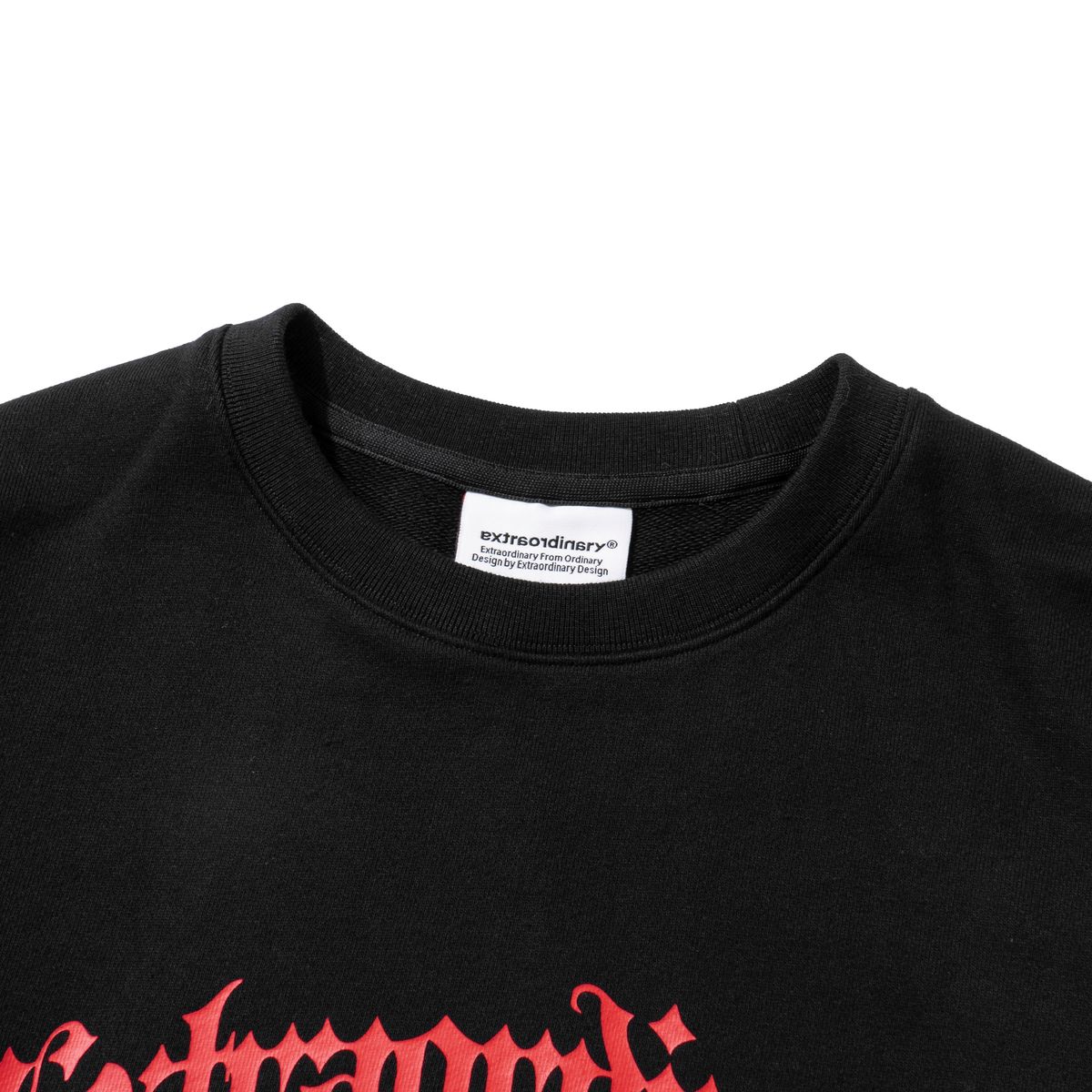 엑스트라오디너리(EXTRAORDINARY) BLACKLETTER CREW SWEATSHIRT BLACK