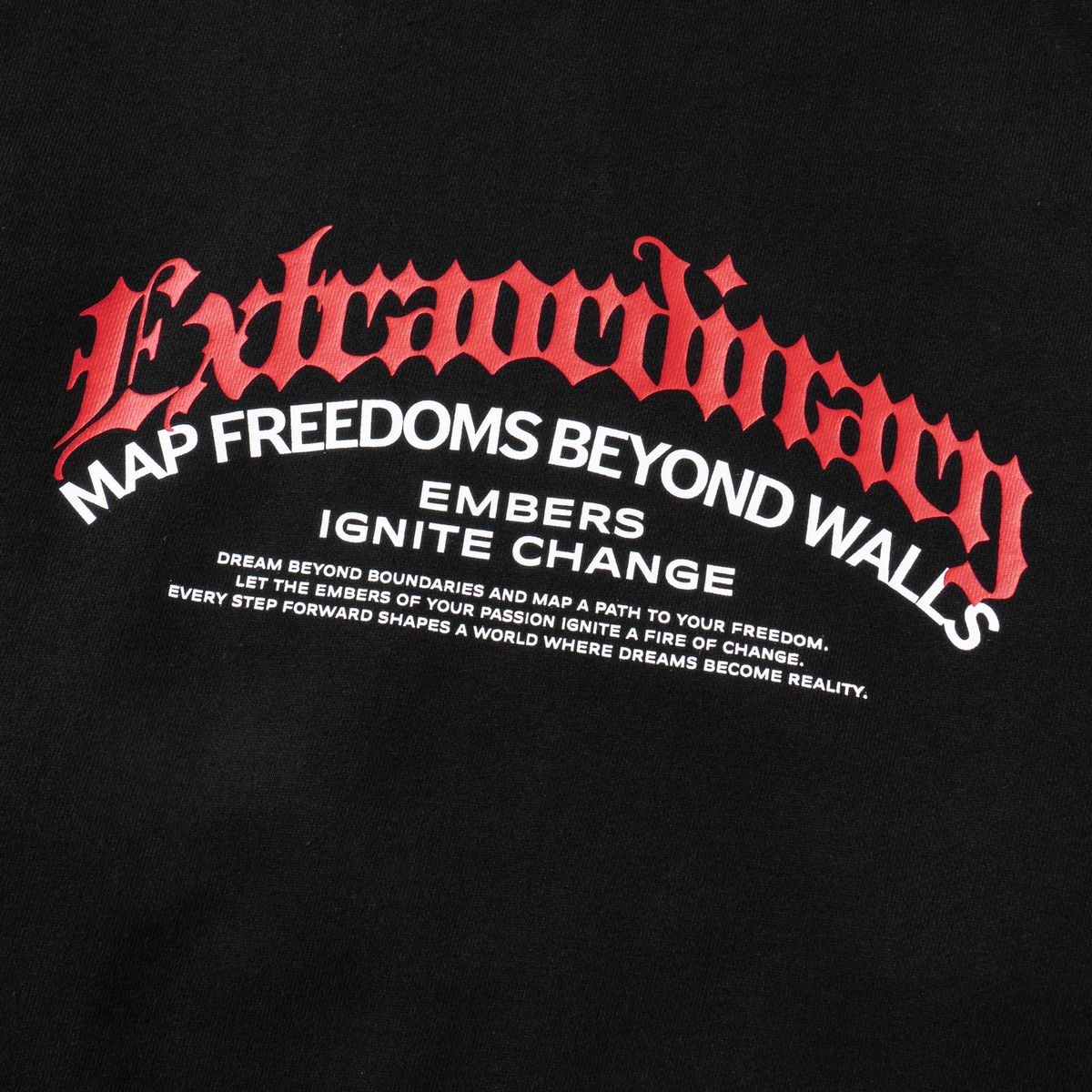 엑스트라오디너리(EXTRAORDINARY) BLACKLETTER CREW SWEATSHIRT BLACK