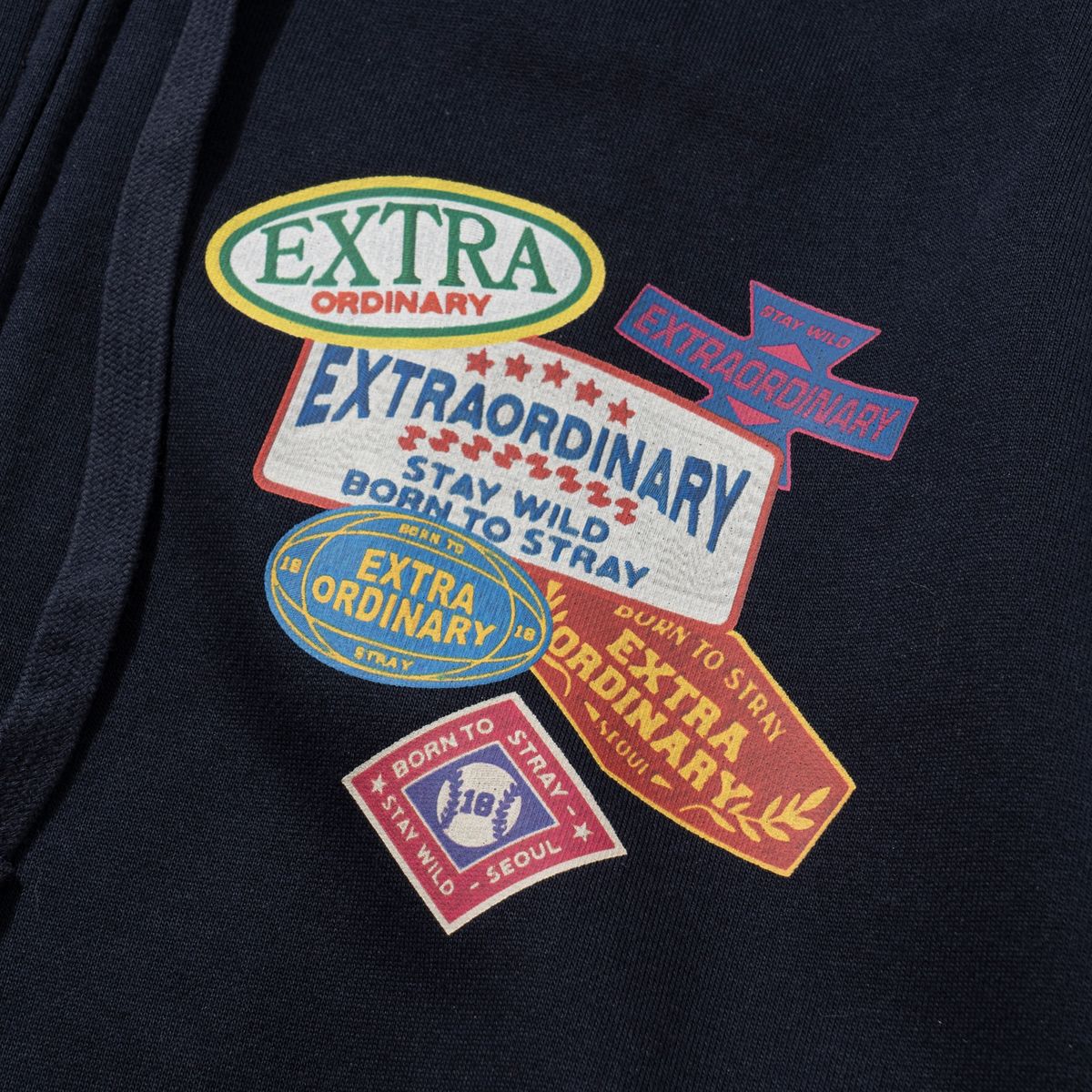 엑스트라오디너리(EXTRAORDINARY) EXODNRY WAPEN HOOD ZIP UP NAVY