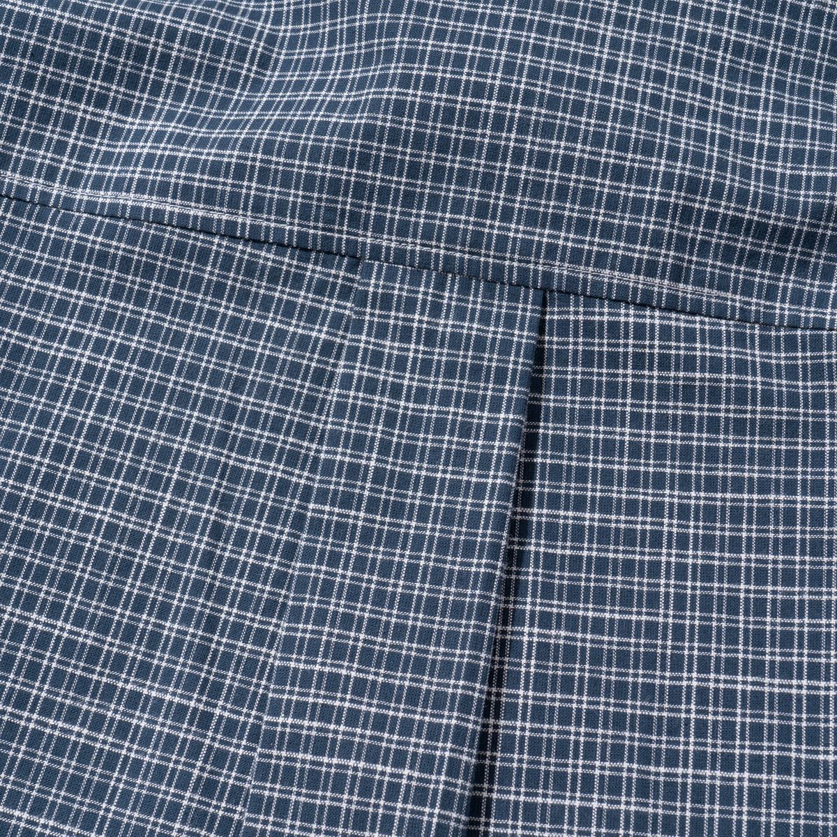 엑스트라오디너리(EXTRAORDINARY) EXODNRY APPLIQUE CHECK SHIRT NAVY