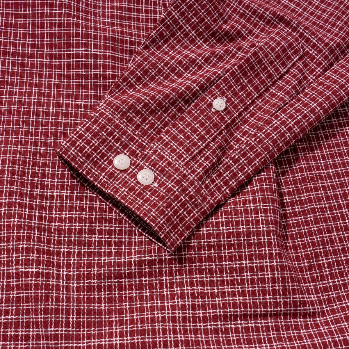 엑스트라오디너리(EXTRAORDINARY) EXODNRY APPLIQUE CHECK SHIRT RED
