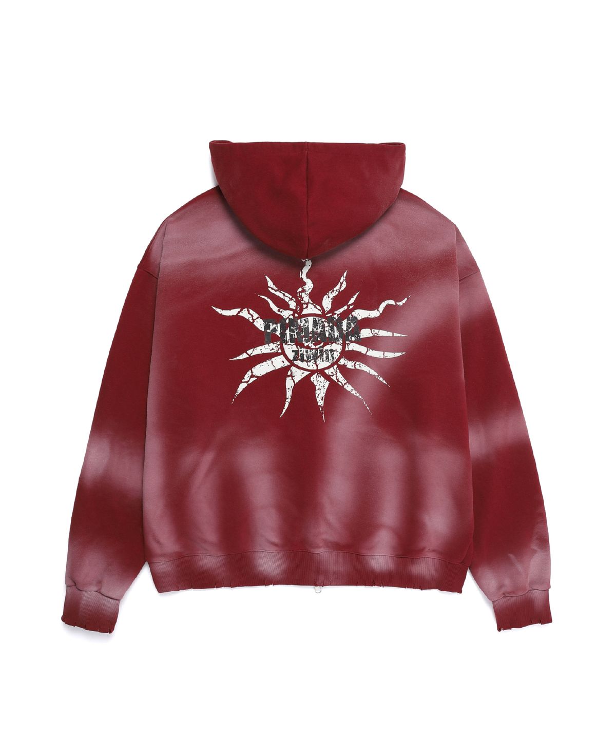 피마다지윈(PIMADAZIWIN) Aurora Eyes Hood Zip-Up_[Burgundy]