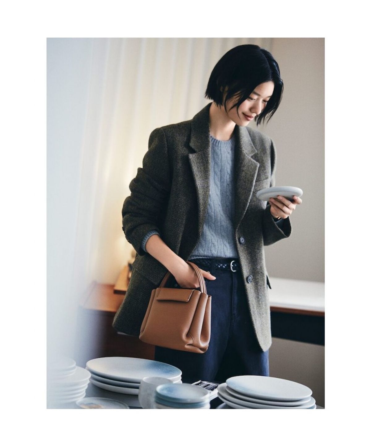 빈폴 액세서리(BEANPOLE ACCESSORY) 베러 스몰 토트백  브릭