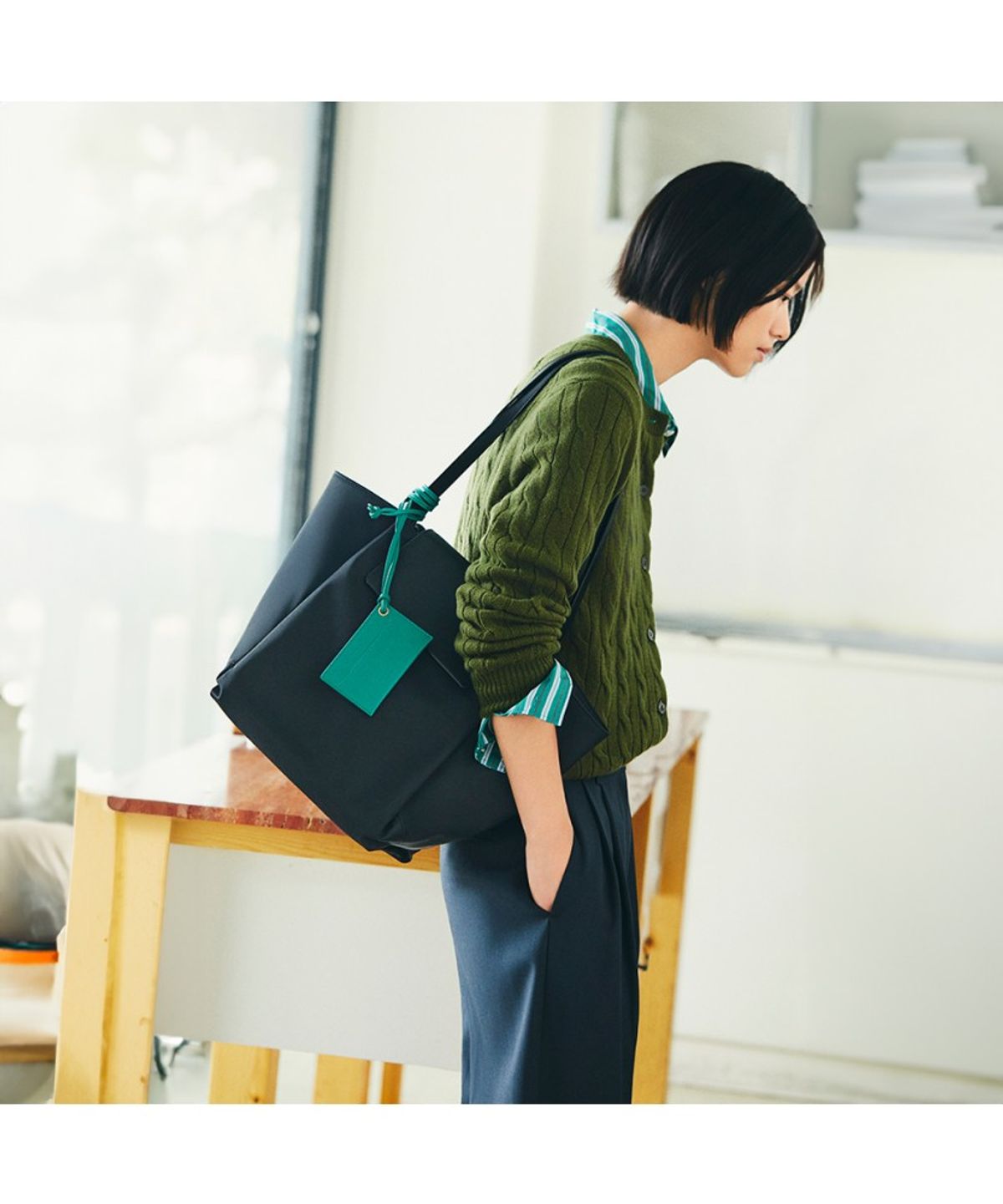 빈폴 액세서리(BEANPOLE ACCESSORY) 베러 미디엄 토트백  블랙