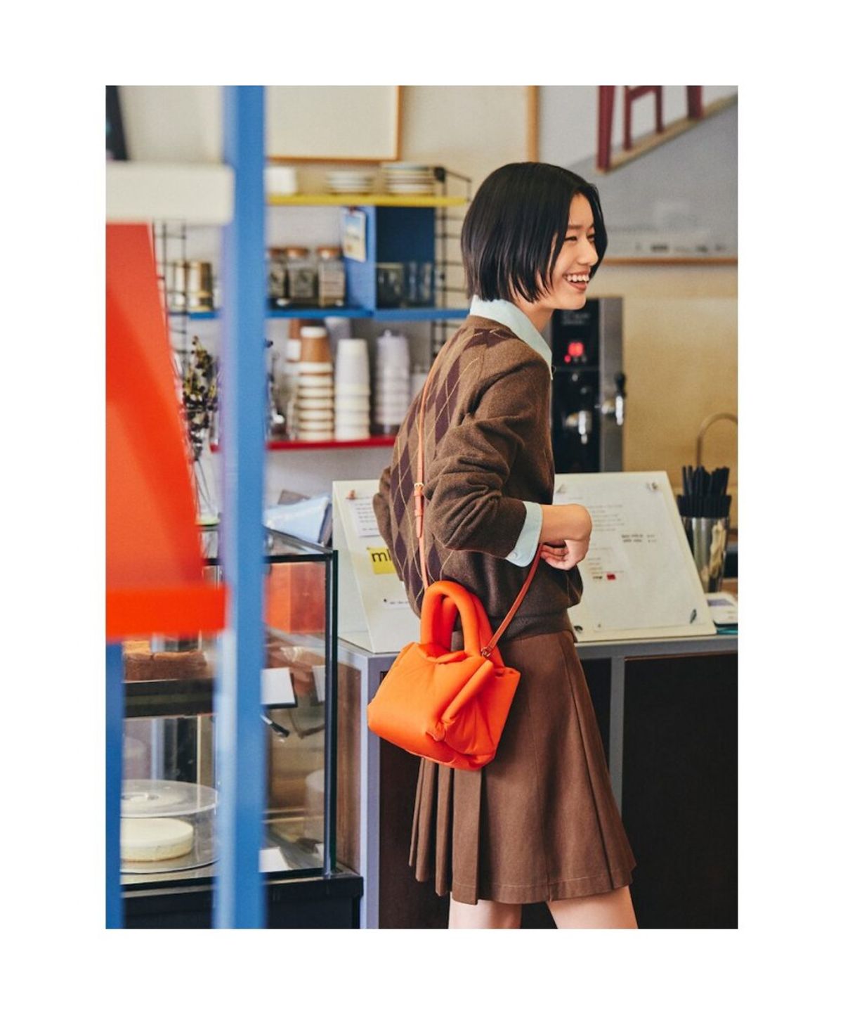빈폴 액세서리(BEANPOLE ACCESSORY) 베러 마이크로 나일론 토트백  오렌지